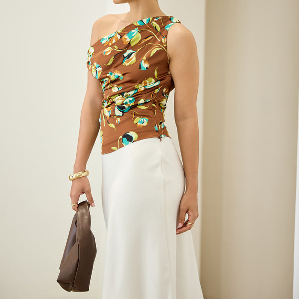 Off Shoulder Printed Top