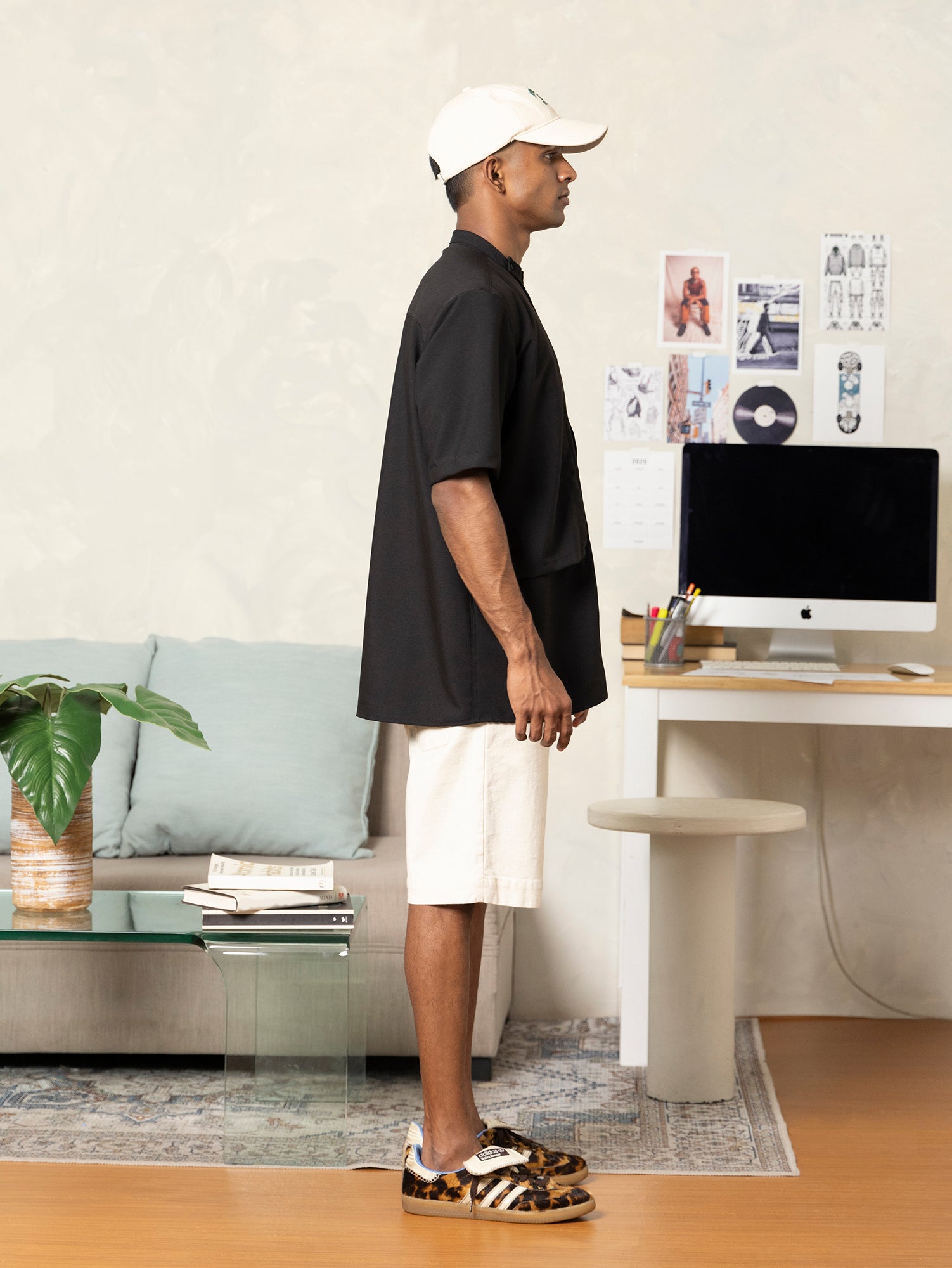 Short sleeve double chest flap shirt