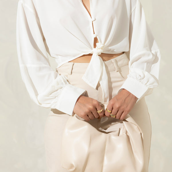 Front Tieup Button Down Top