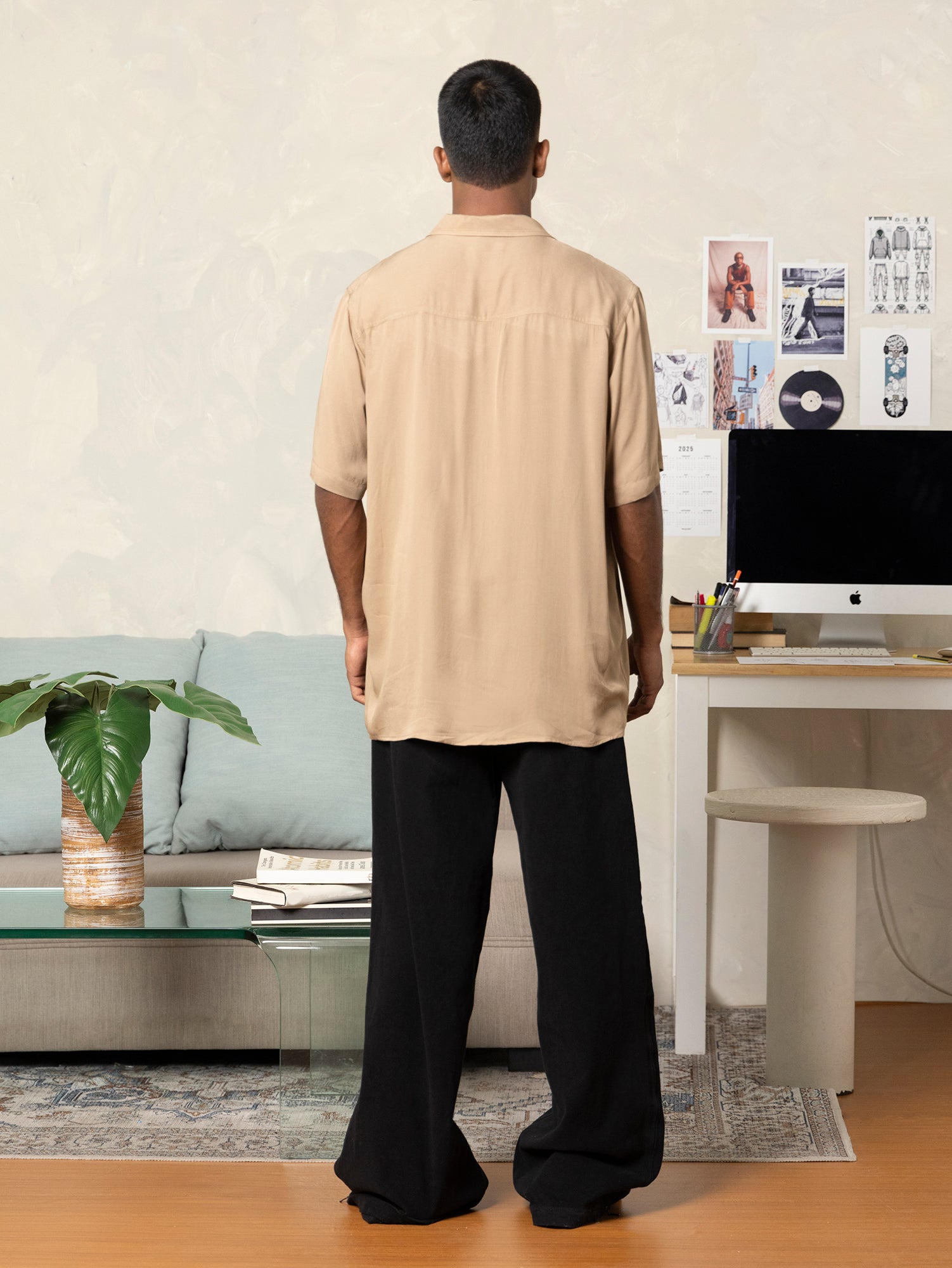 Oversized short sleeve shirt