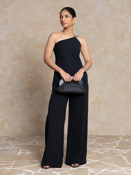 High Waist Pleated Loose Fit Pant