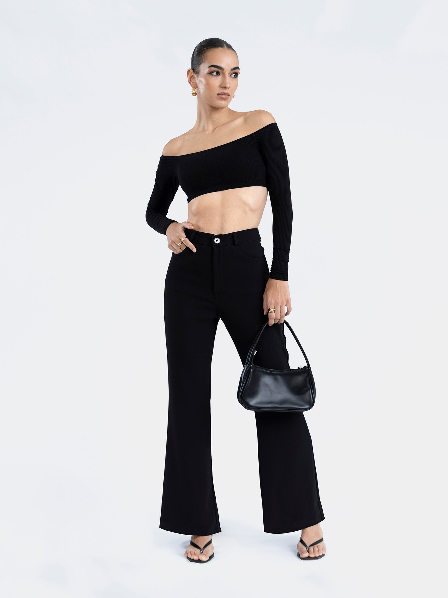 High Waist Boot Leg Pant