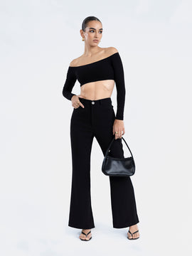 High Waist Boot Leg Pant