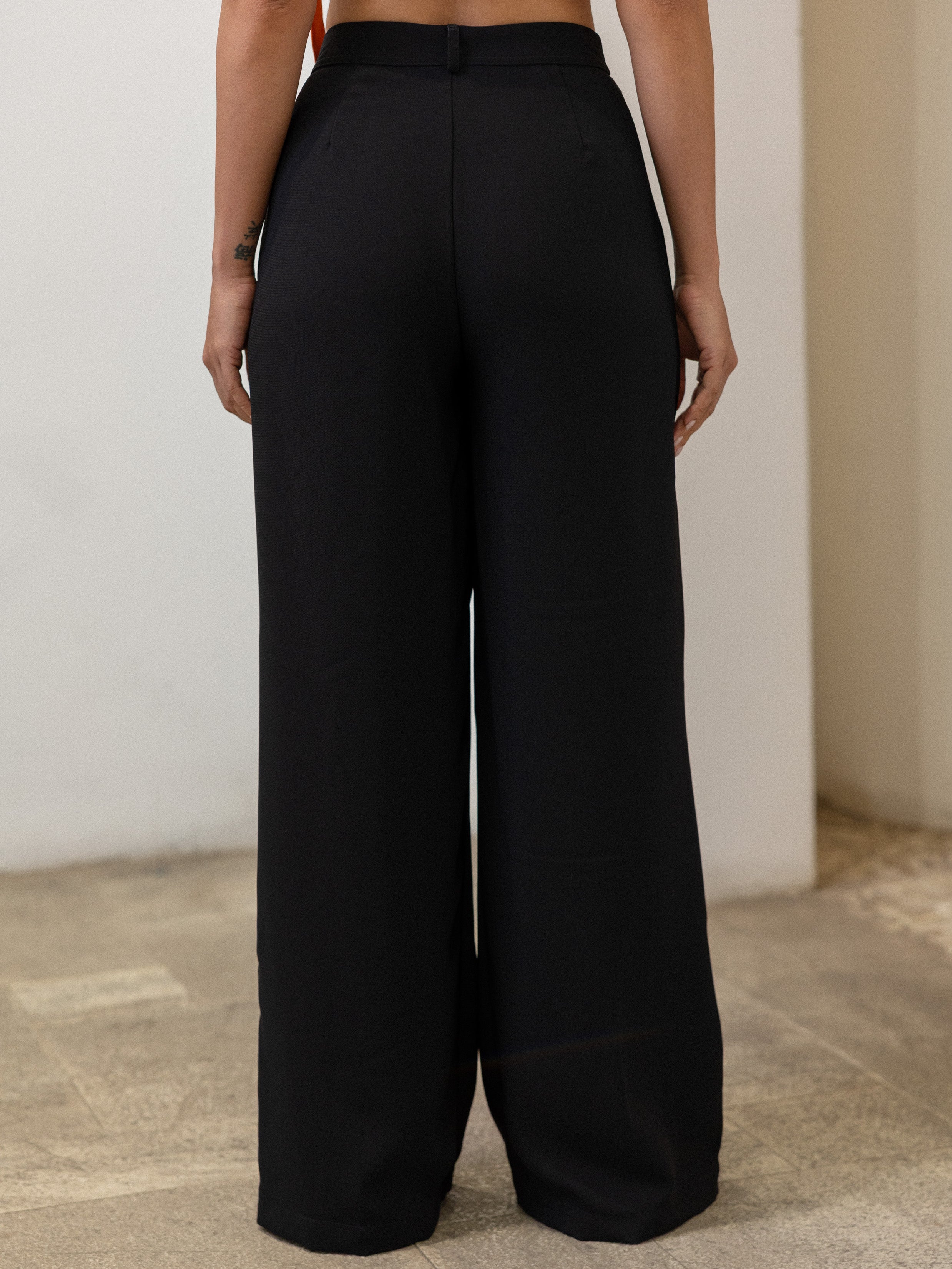 High Waist Front Pleated Pant