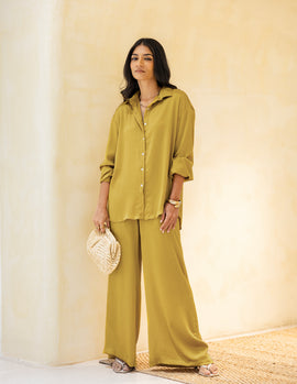 Longsleeved Oversized Satin Shirt