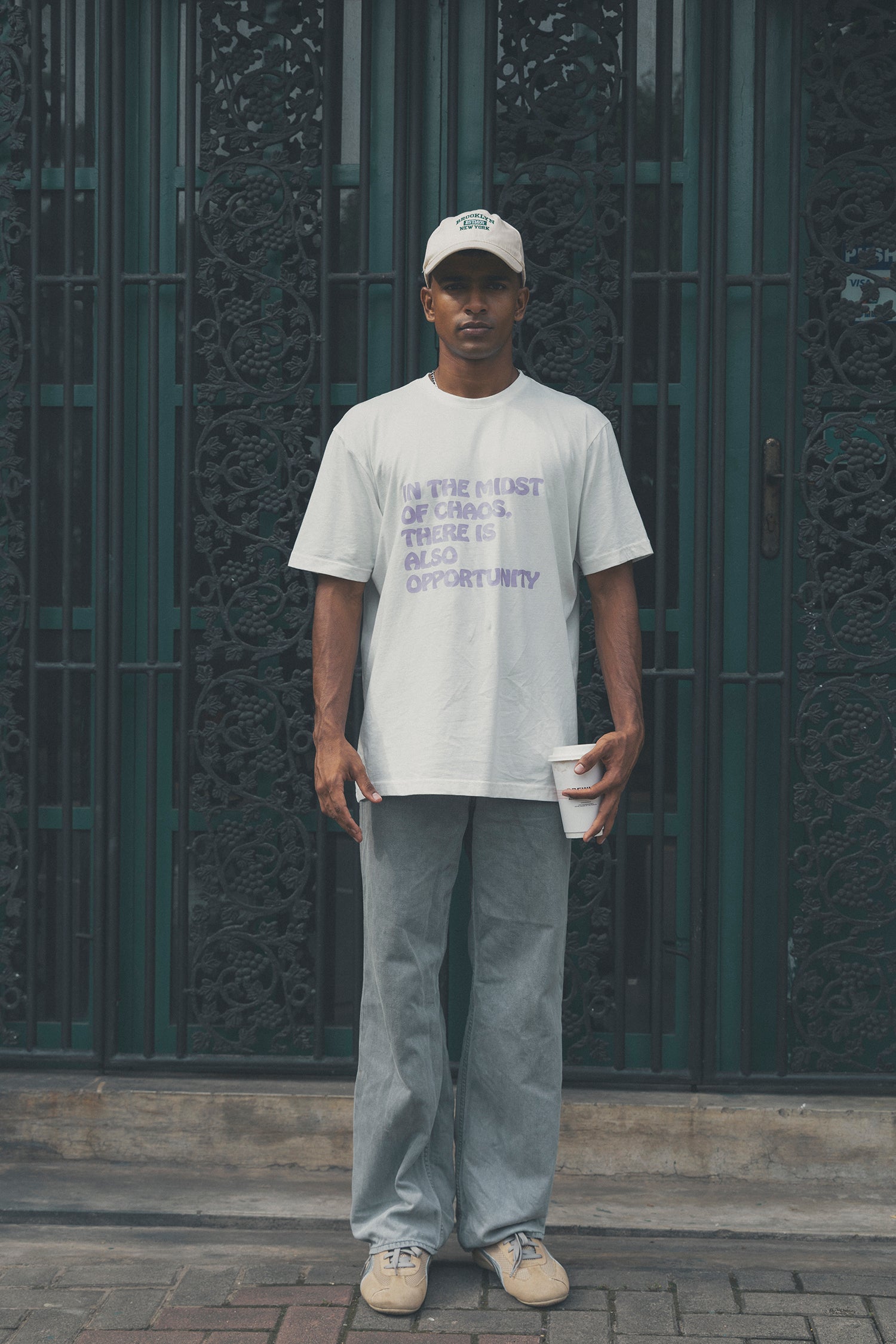 Slogan print t shirt