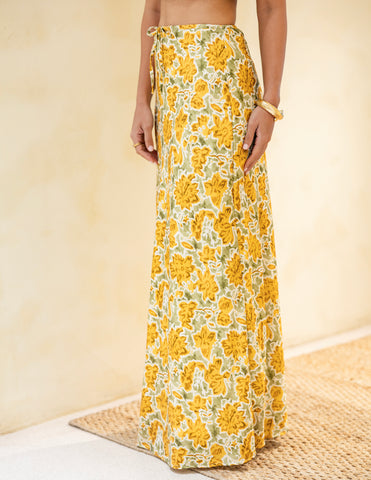 Drawstring Bias Skirt