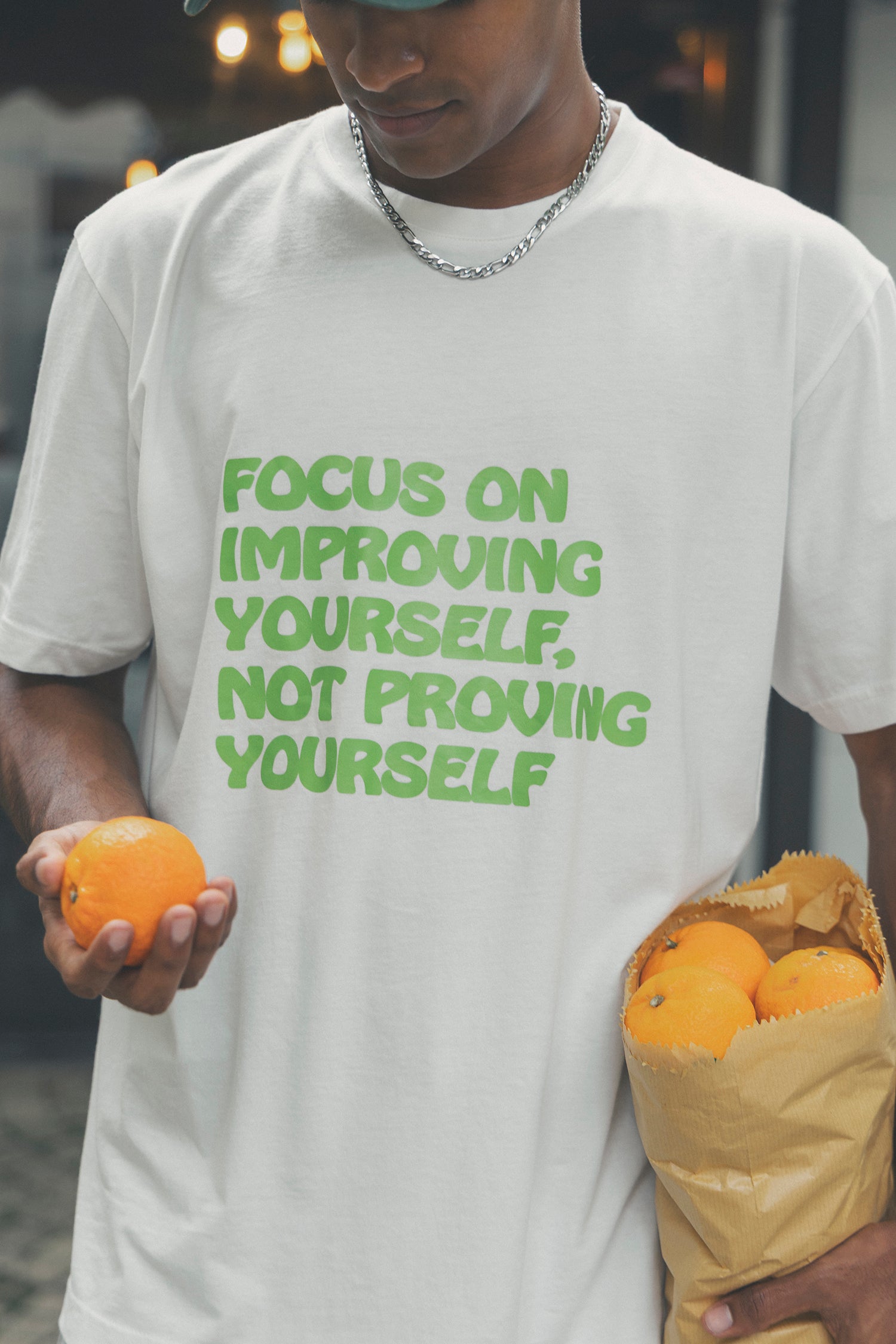 Slogan print t shirt