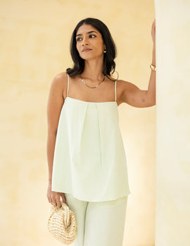 Front Pleated Cami Top