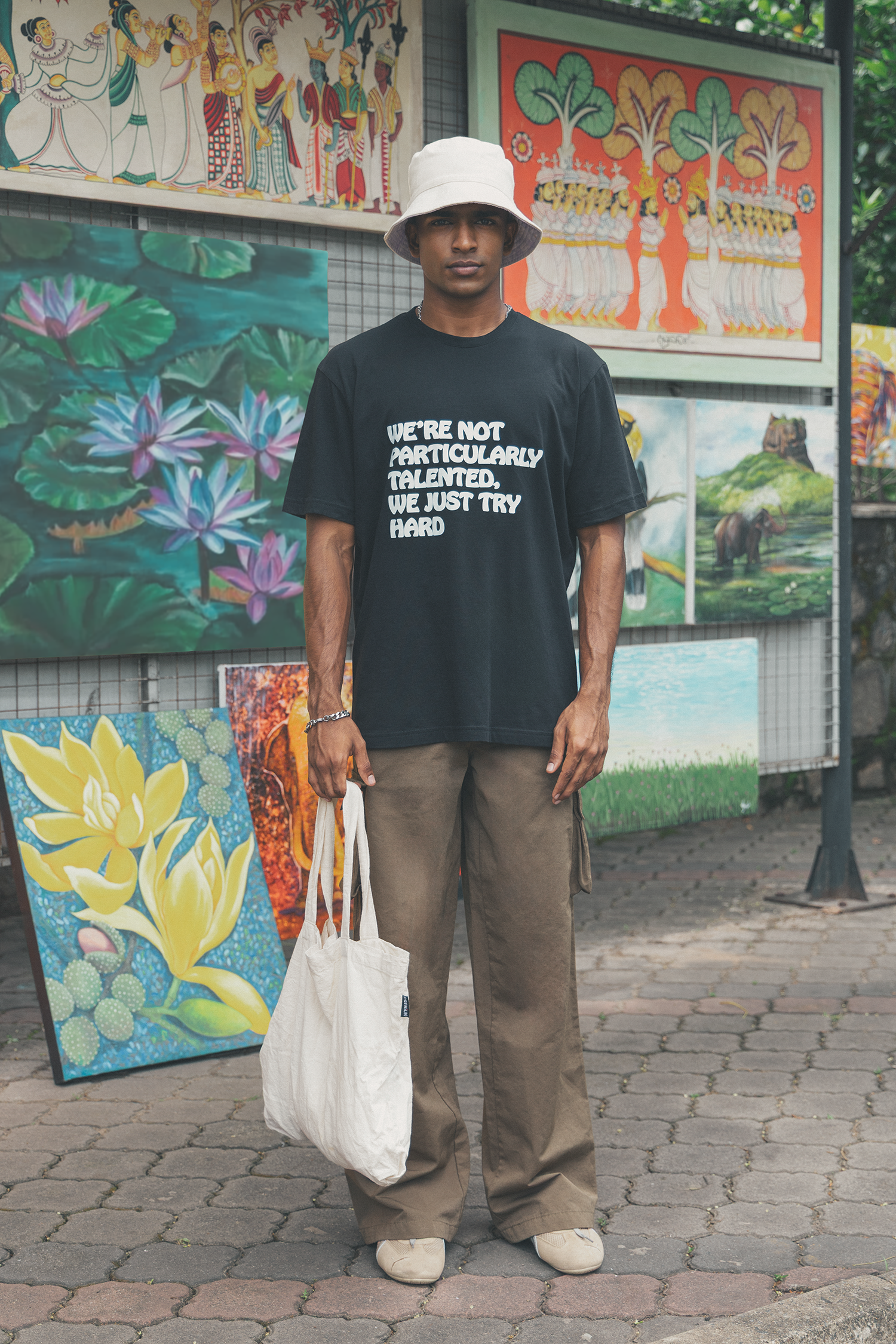 Slogan print t shirt