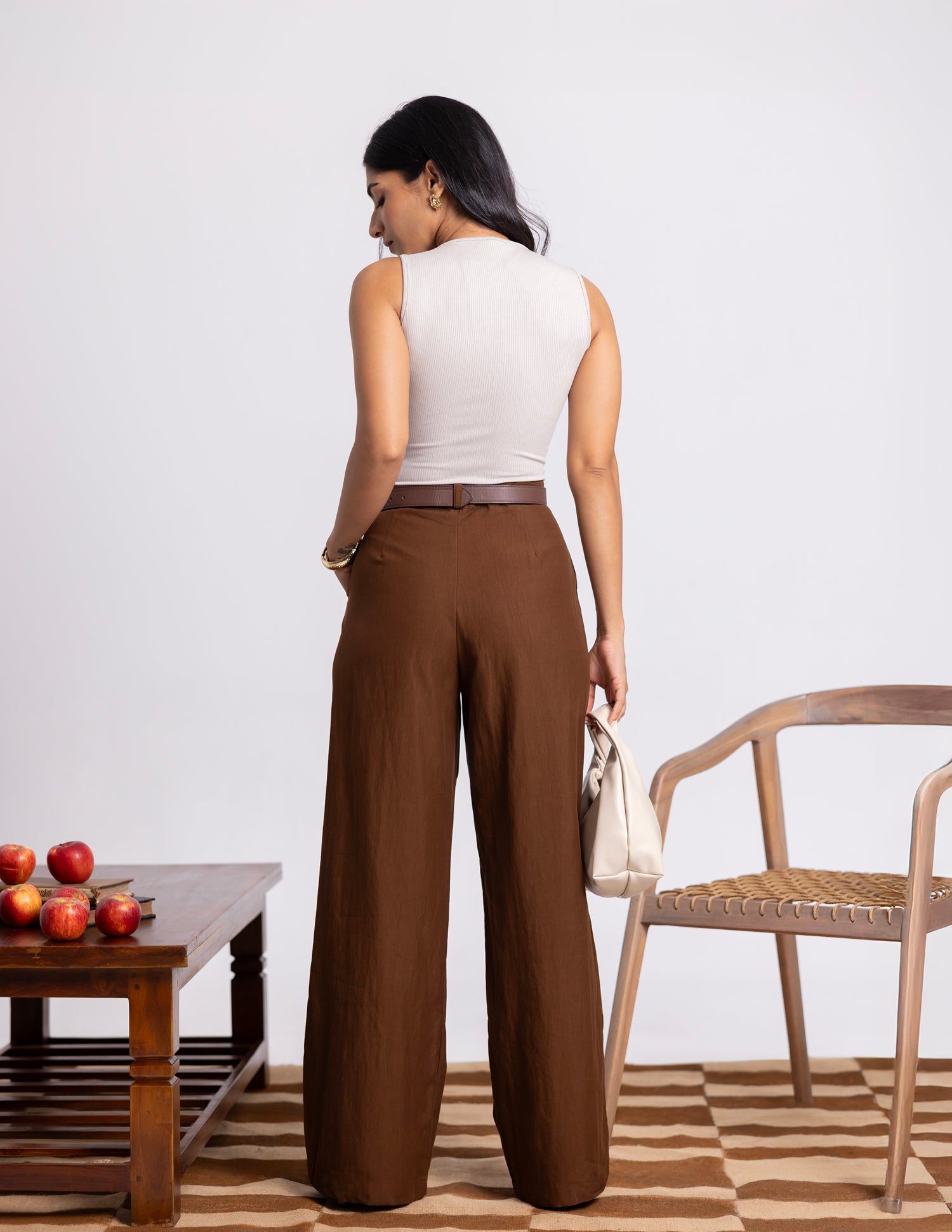 Pleated Wide Leg Pant