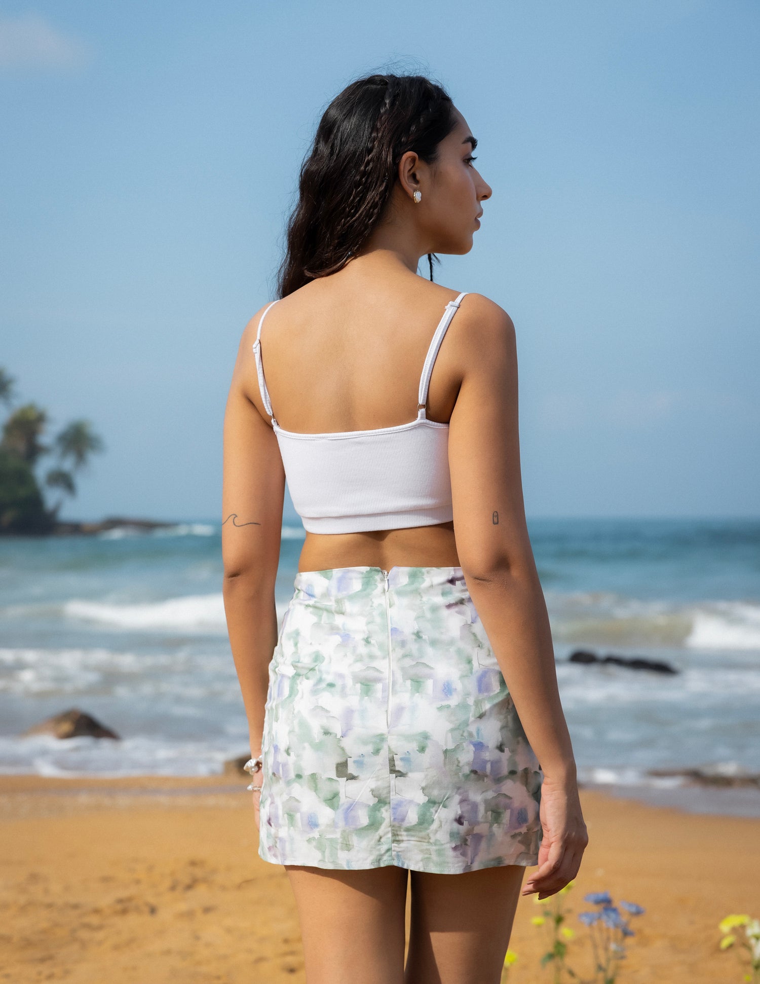 Wrap Tie Up Mini Skirt