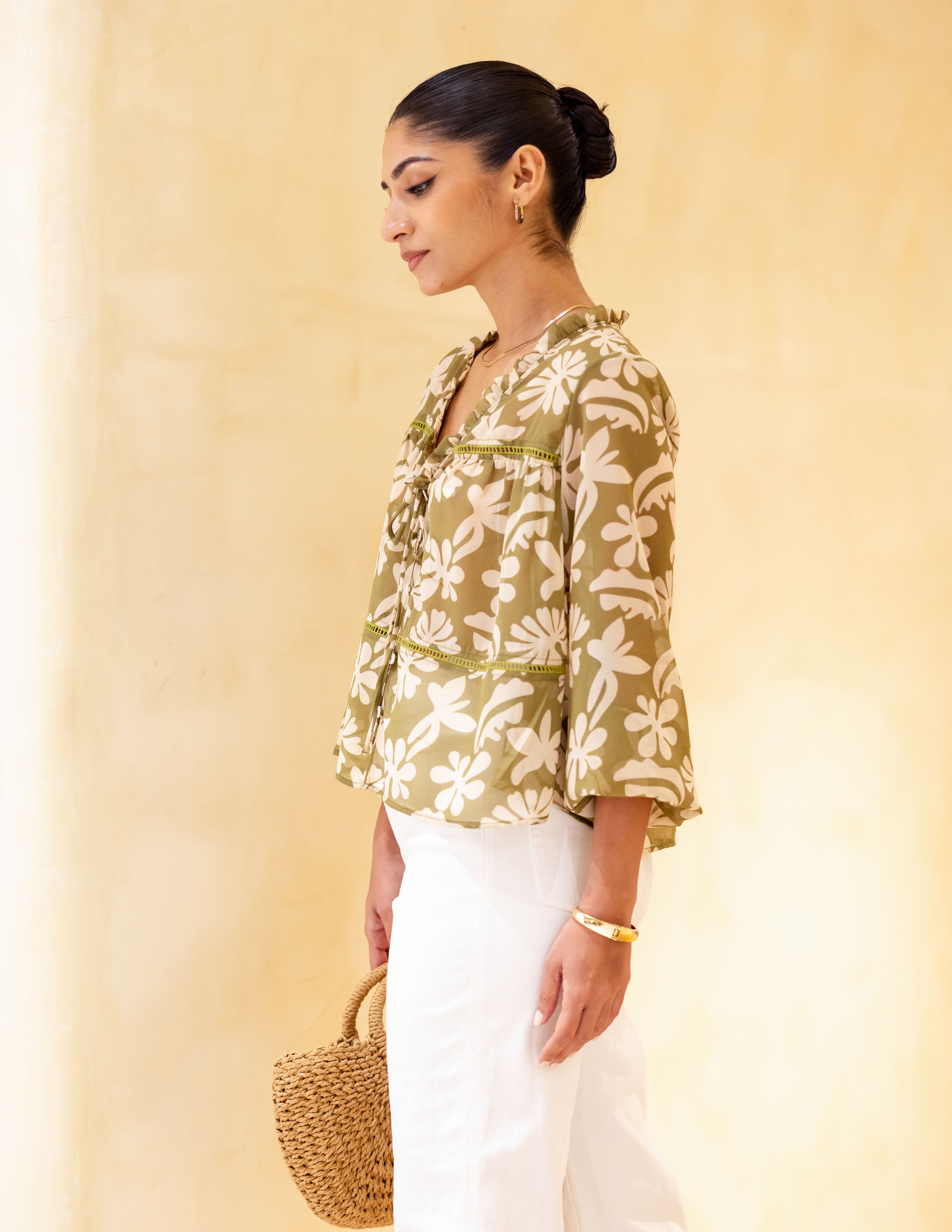 Lace Detail Loose Fit Top