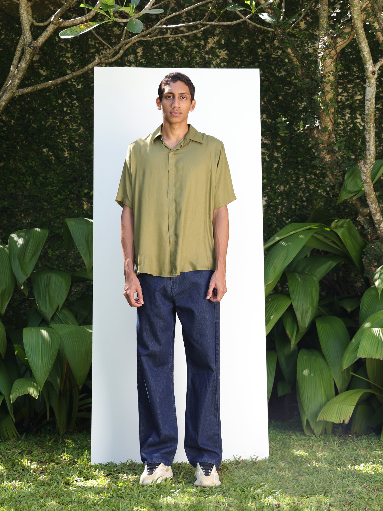 Oversize rayon shirt