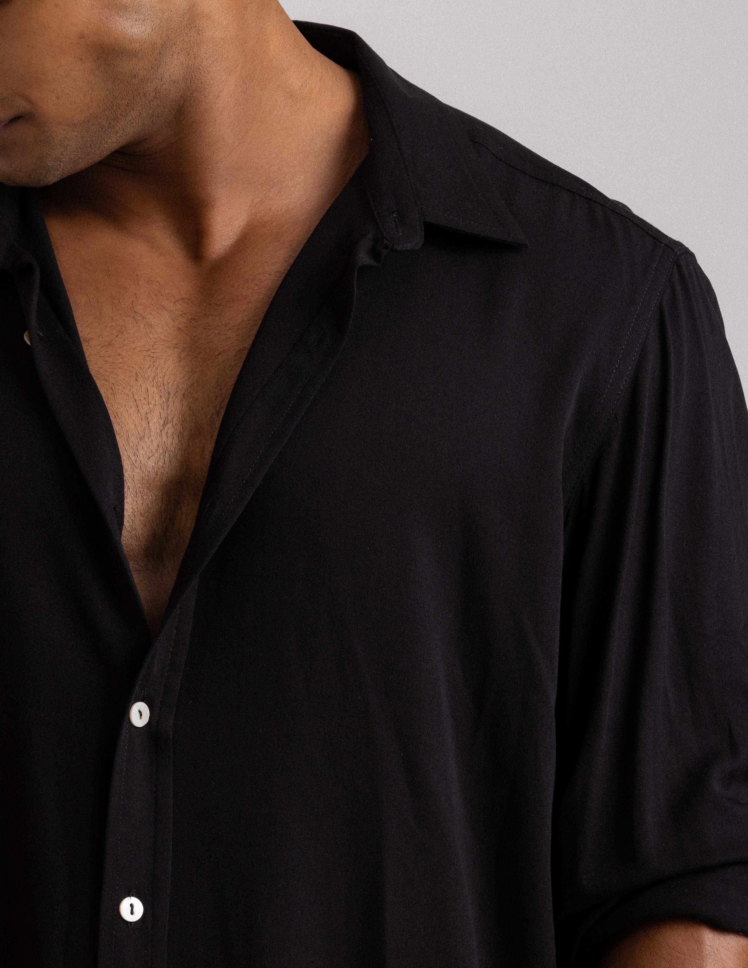 Separate placket long sleeve shirt