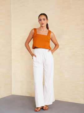Square Neck Loose Fit Crop Top