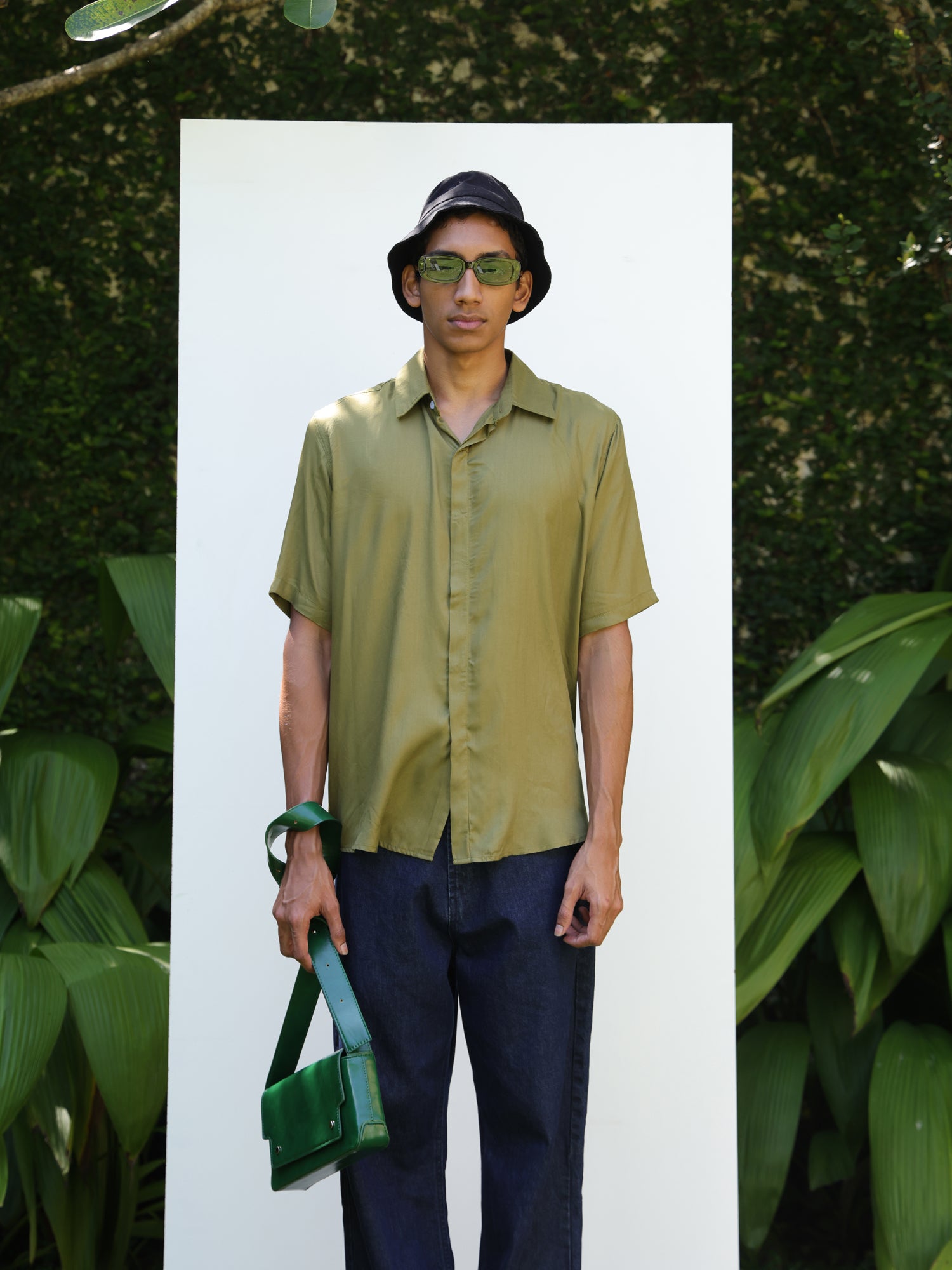 Oversize rayon shirt