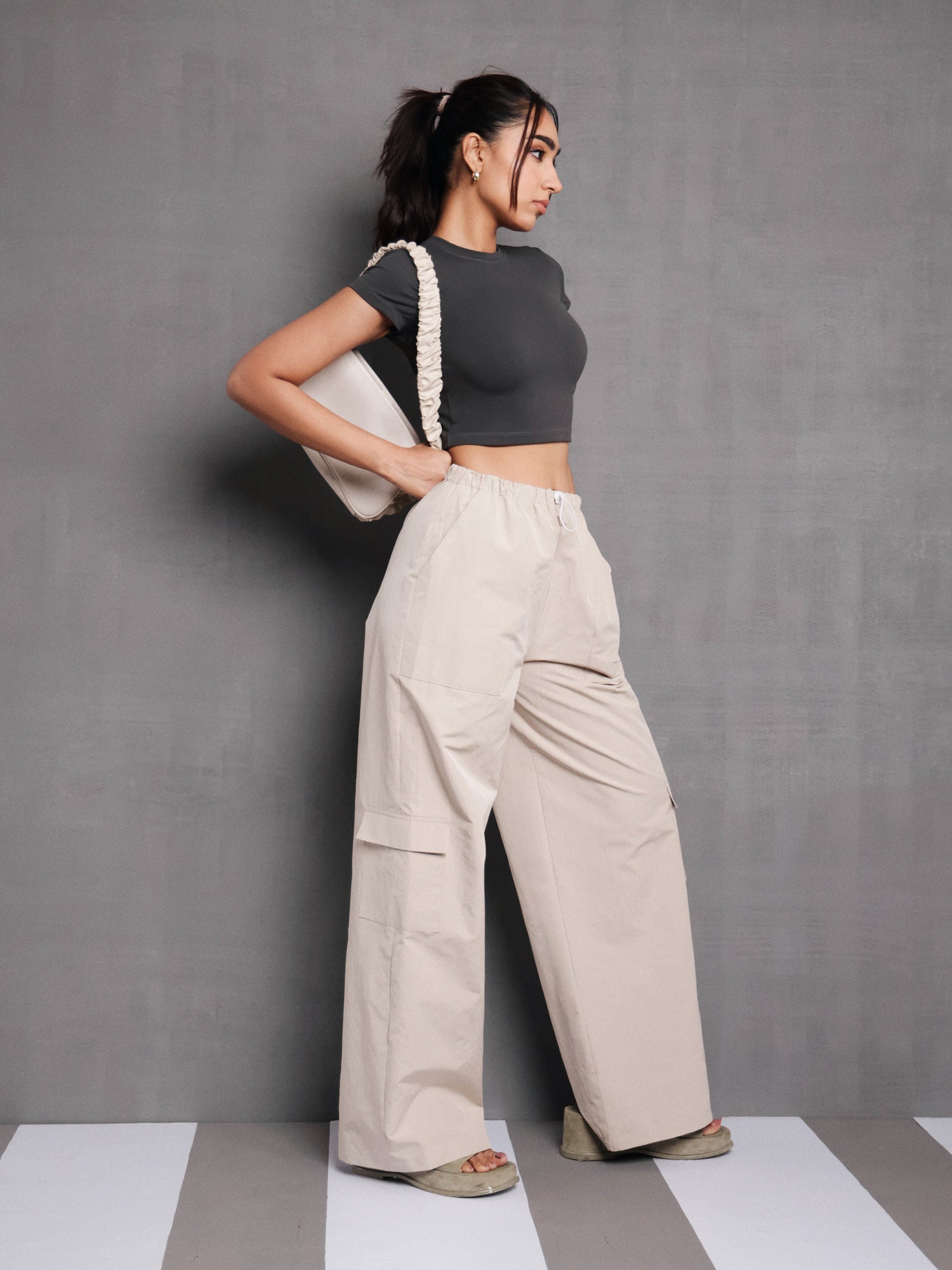 High Neck Fitted T-Shirt