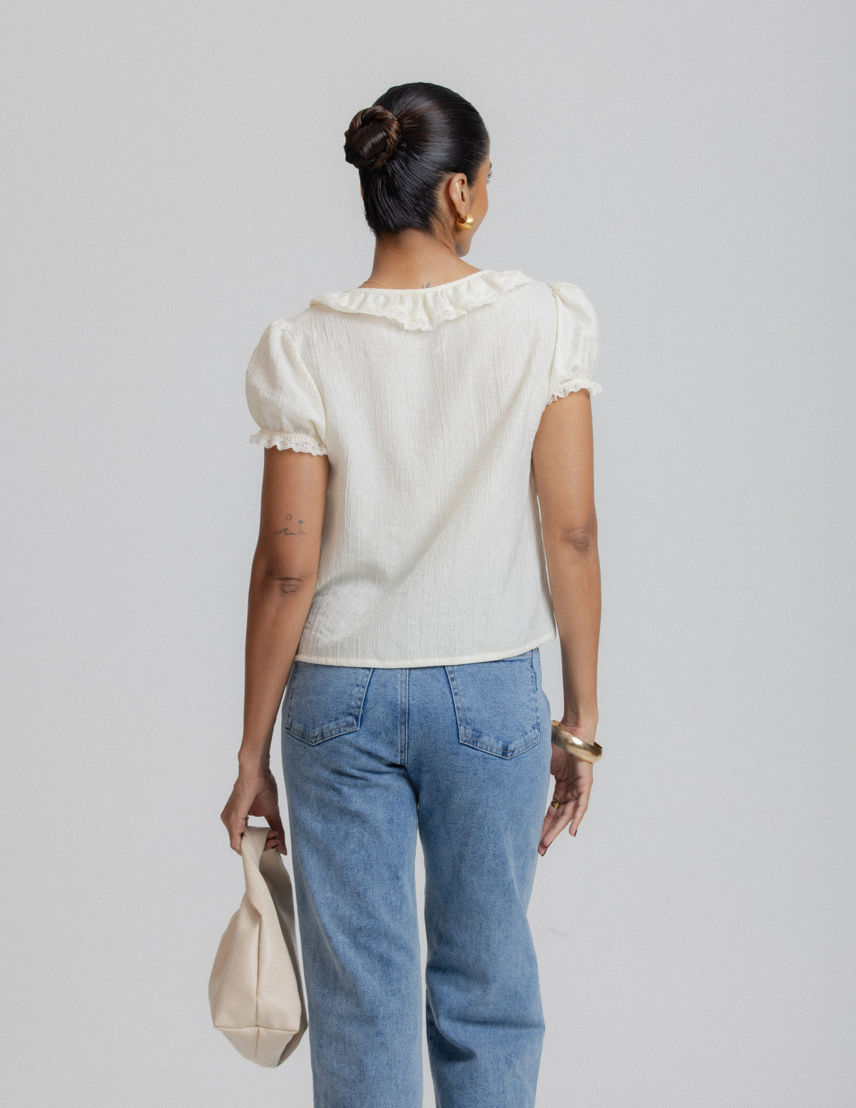 Frill Detailed Short Sleeve Top