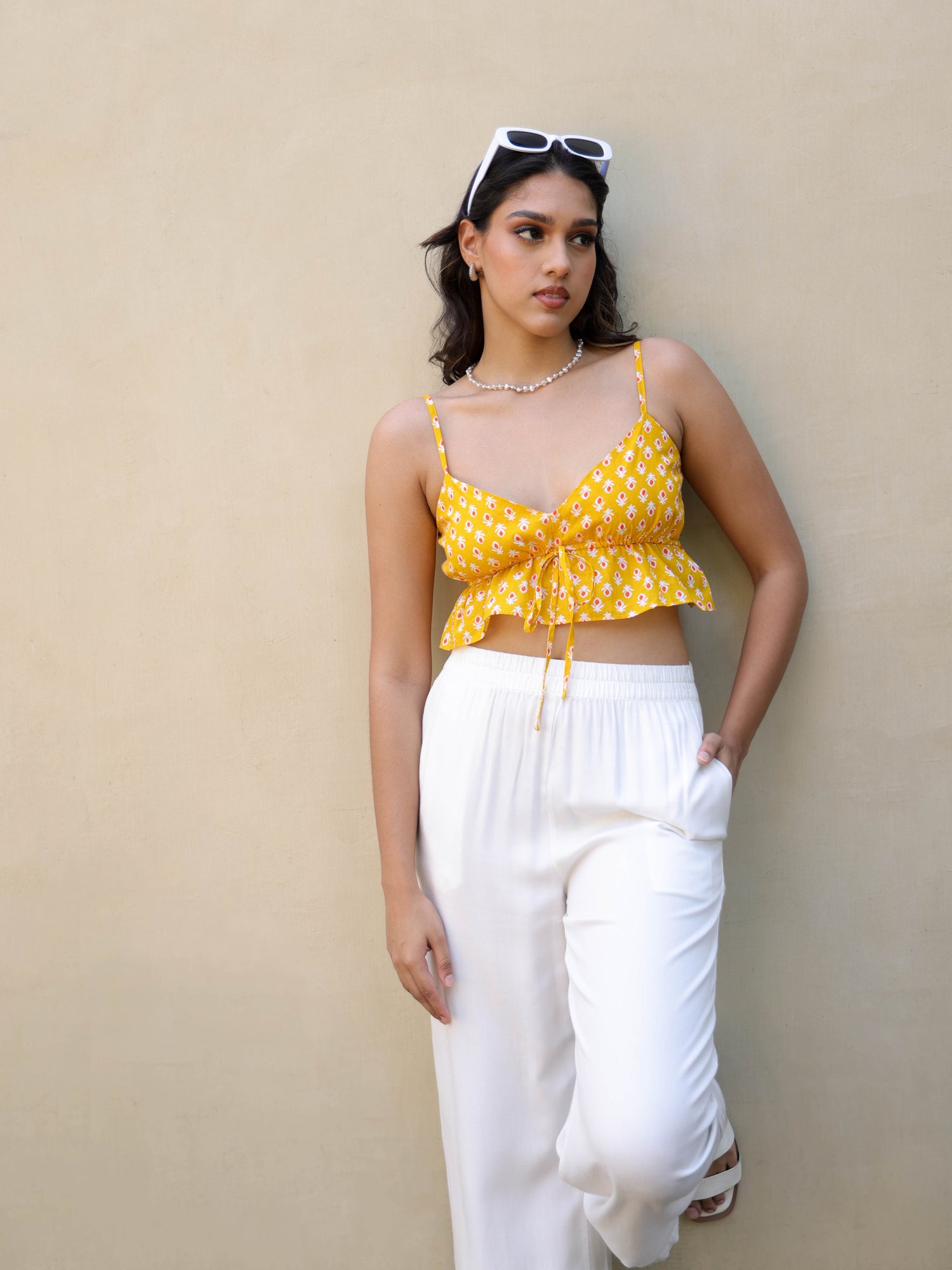 Tie Up Detailed Bustier Top