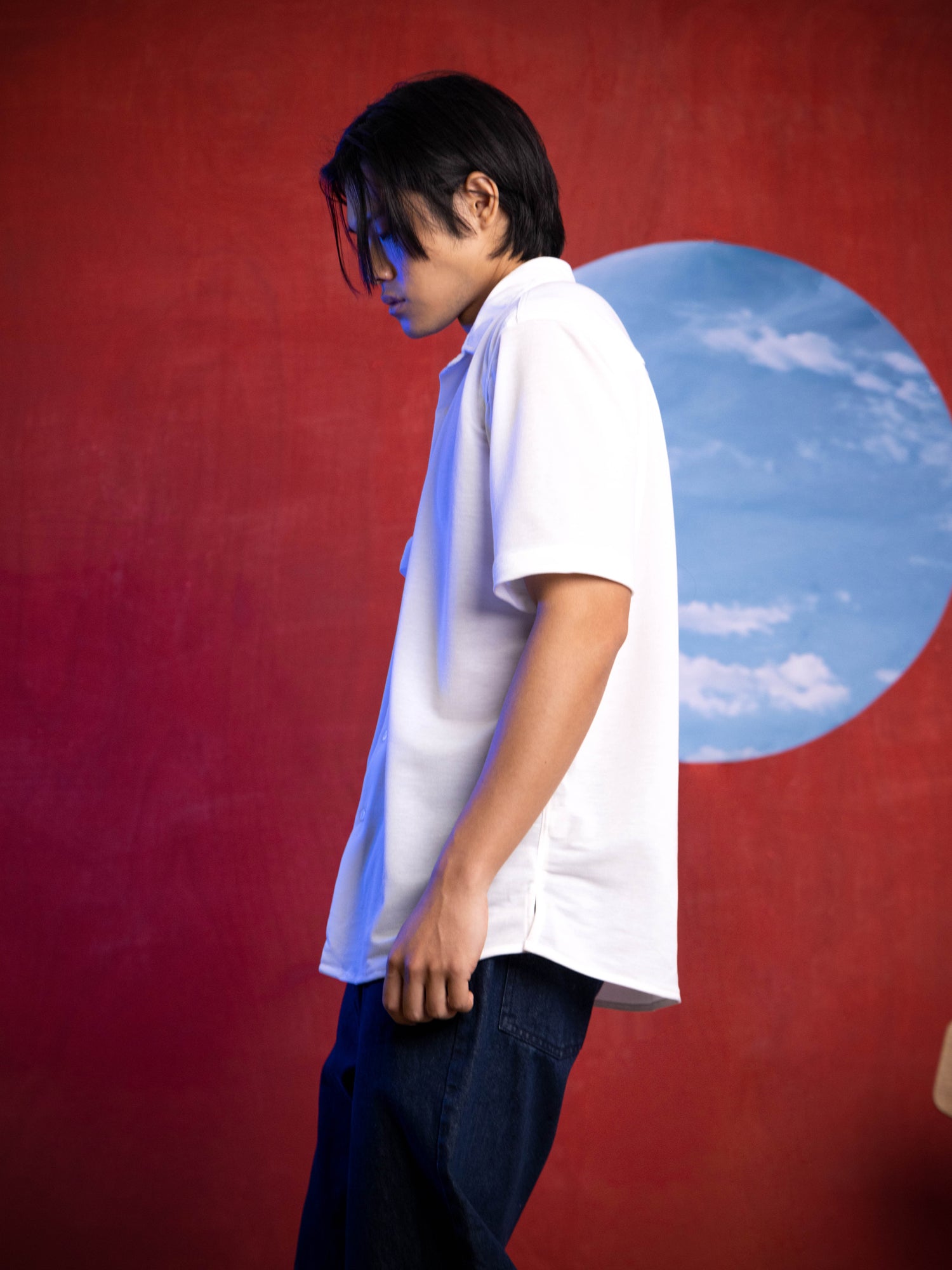 Chest Loop Detailed Oversize Shirt