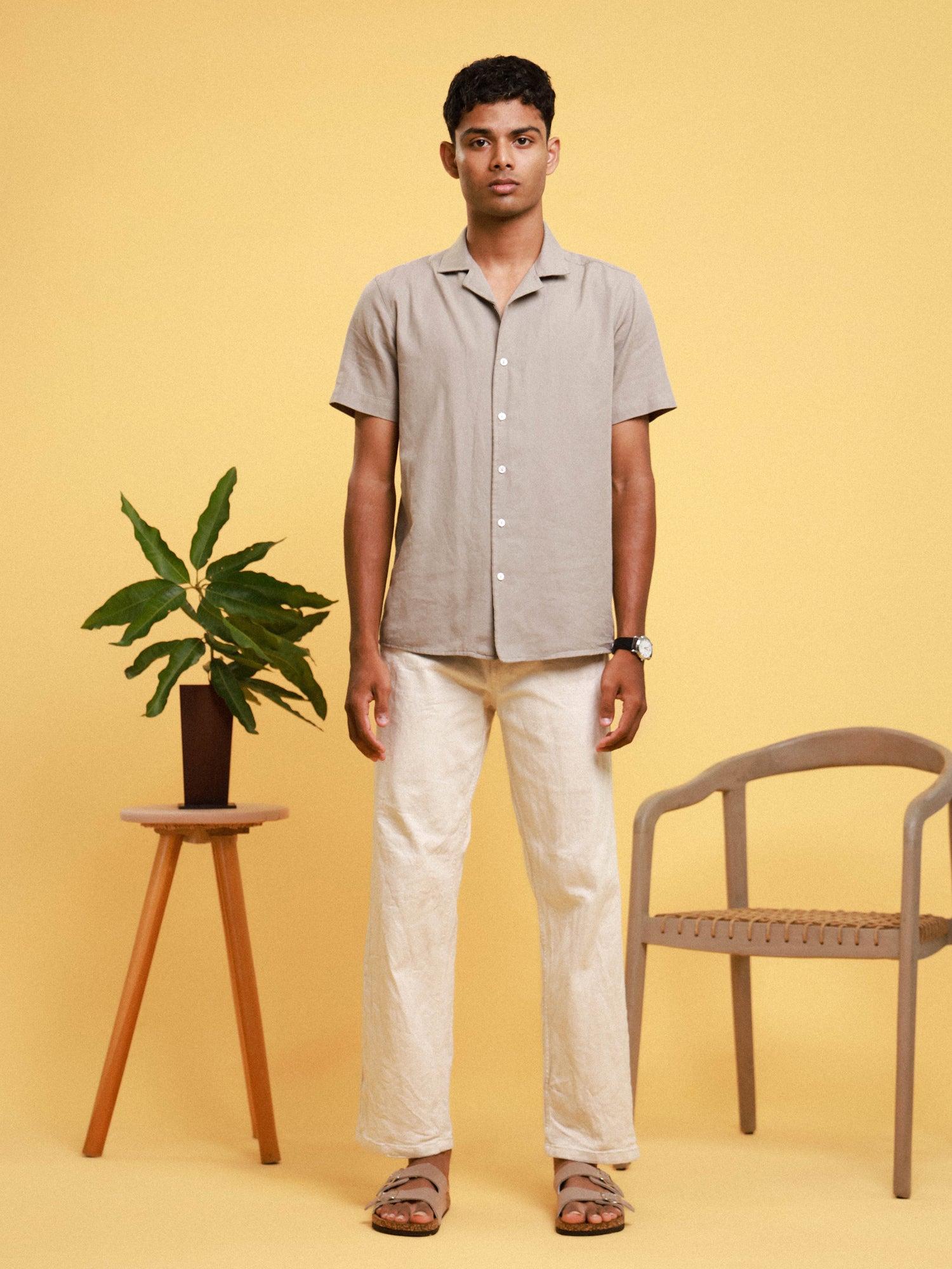 Soft cotton slim fit shirt