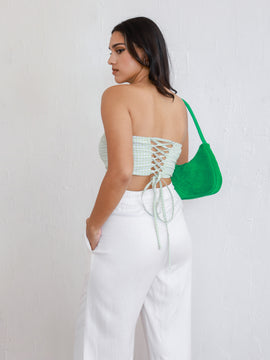 Back Tieup Corset Tube Top