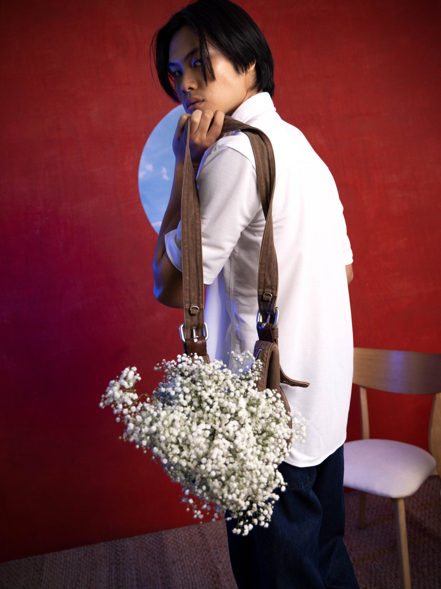 Chest Loop Detailed Oversize Shirt