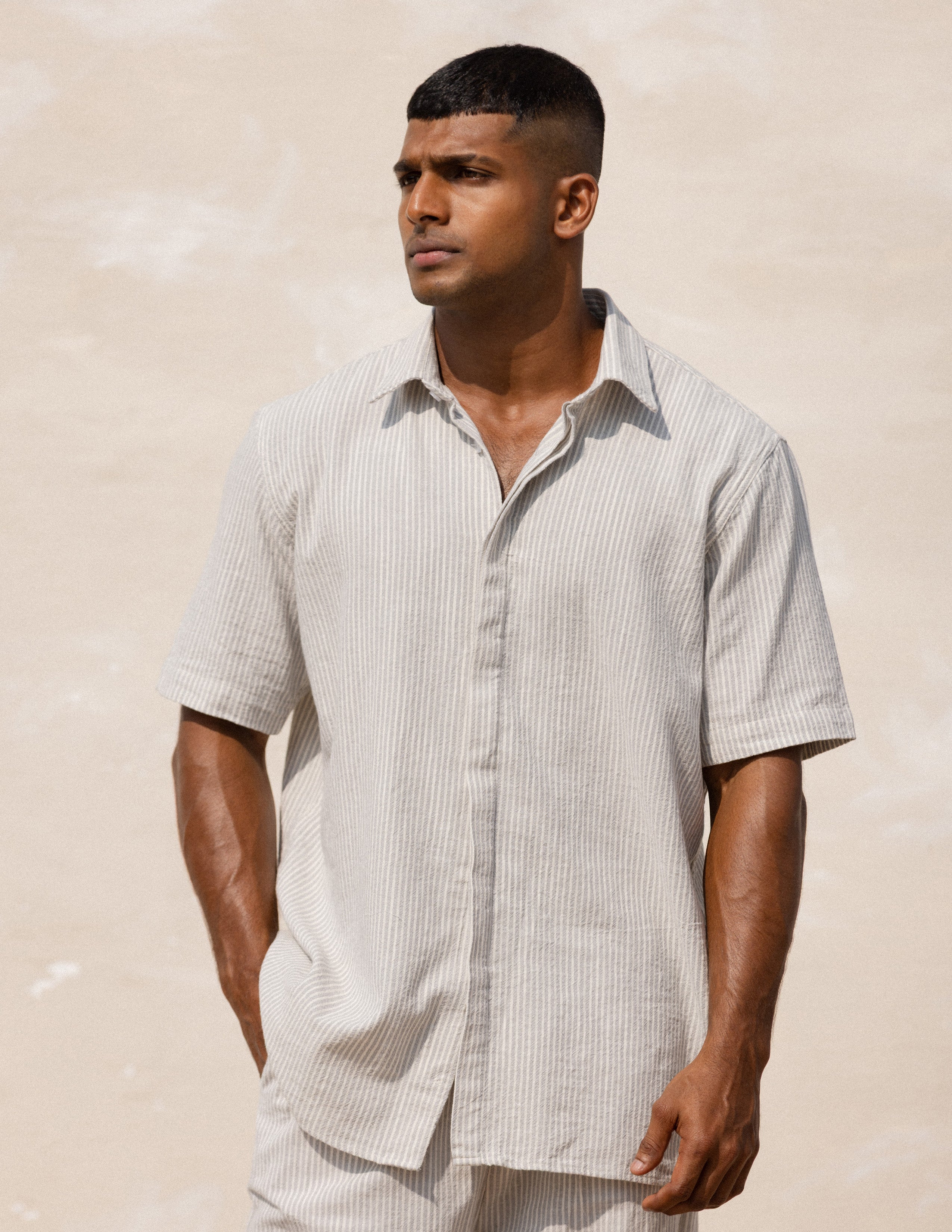 Oversized short sleeve shirt