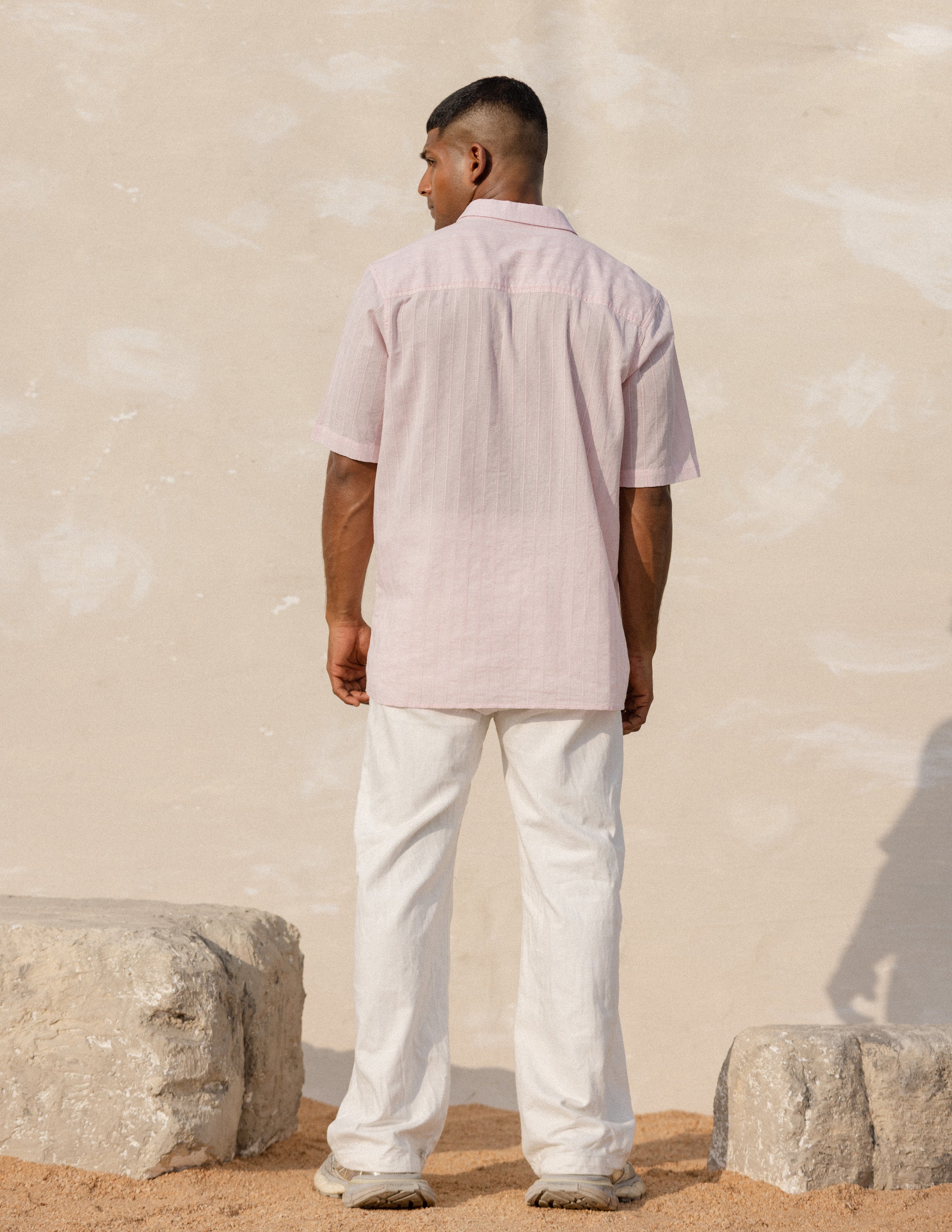 Small collar oversized shirt