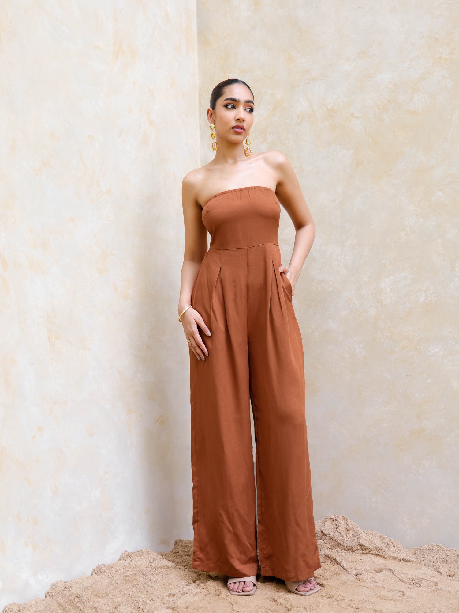 Back Smocking Jumpsuit