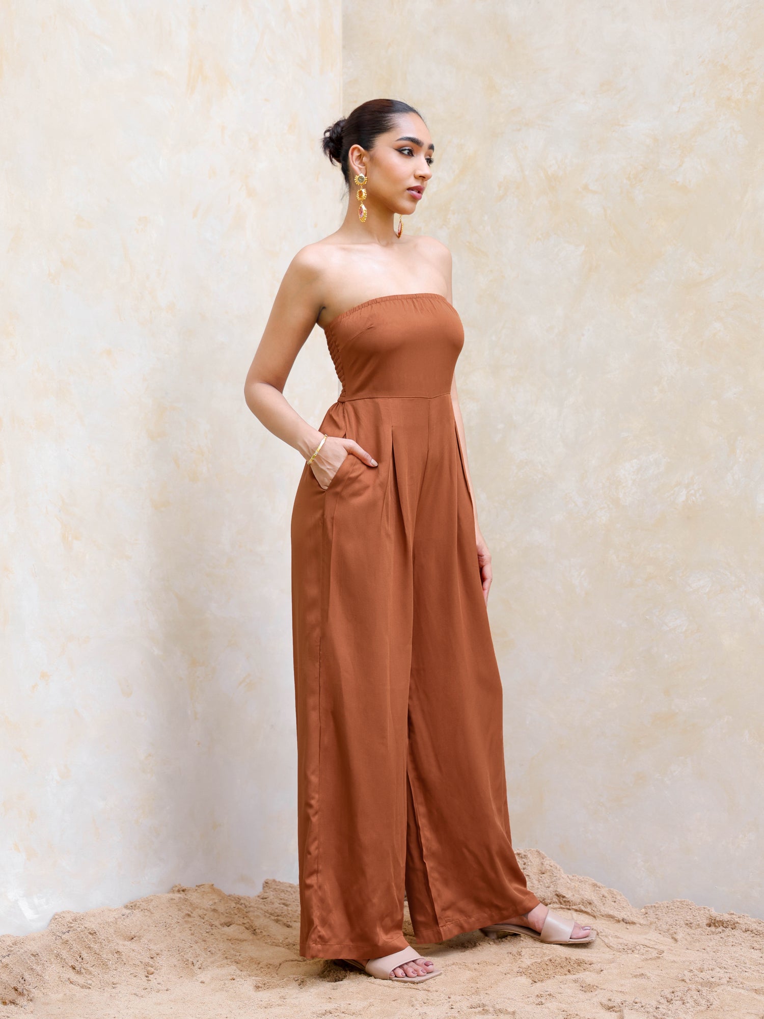 Back Smocking Jumpsuit