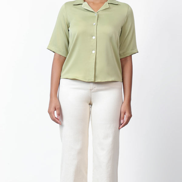 Button Down Camp Collar Shirt