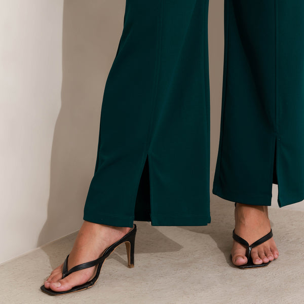 High Waist Boot Leg Trouser