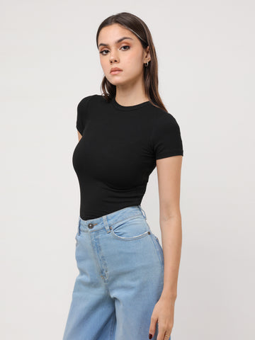 Sam High Neck Fitted T-Shirt