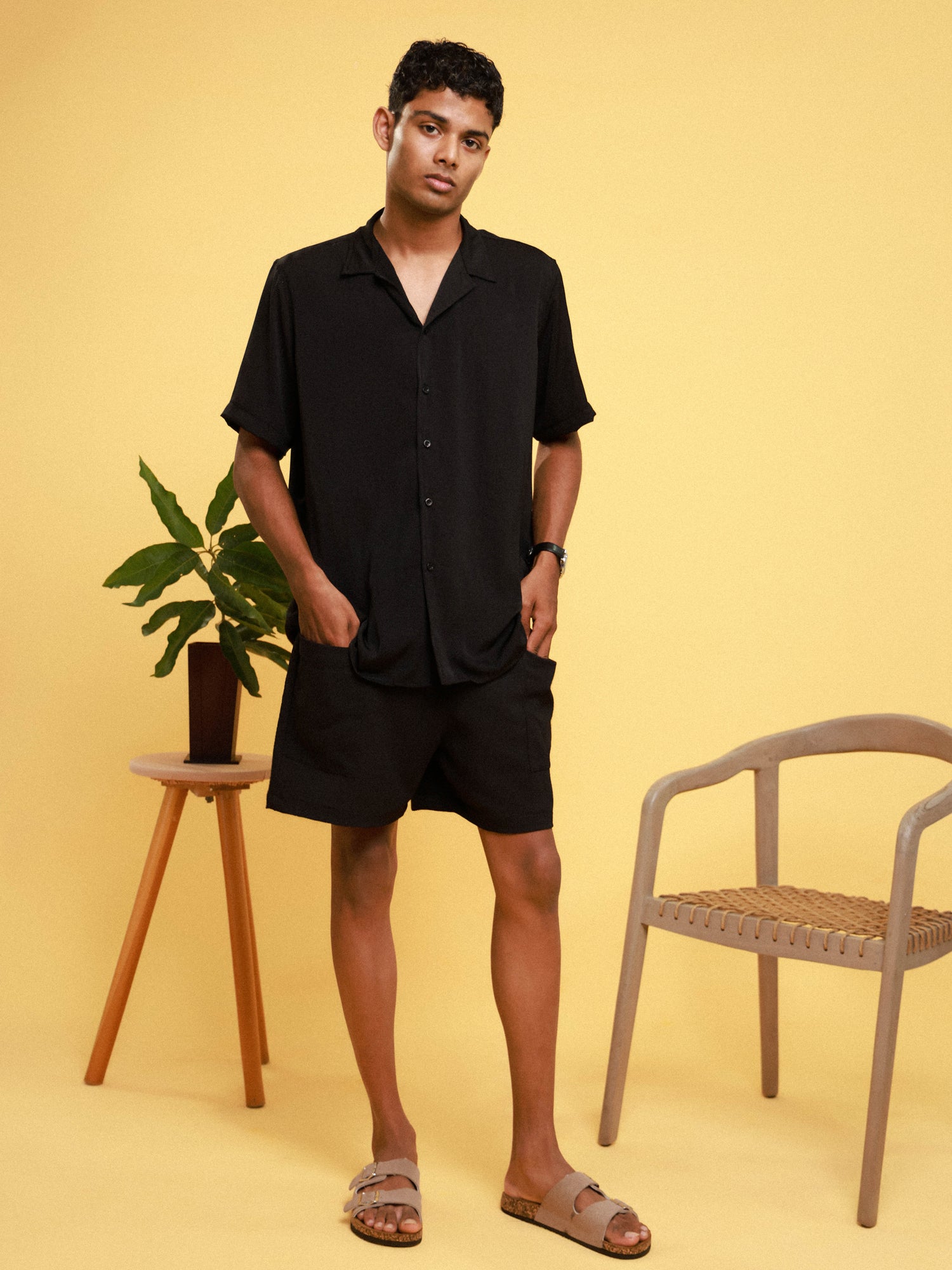 Pocket detailed drawstring short