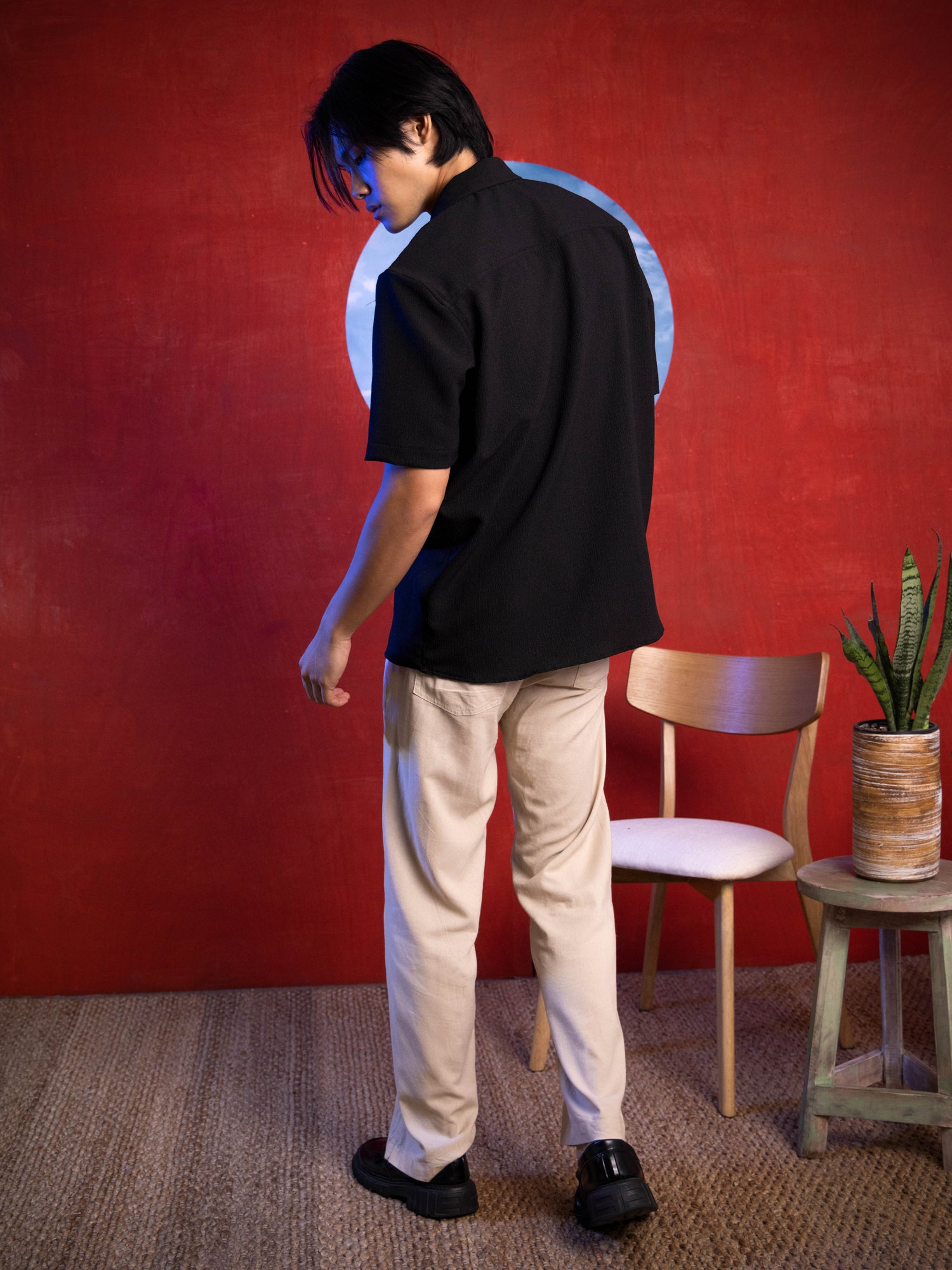 Oversize polyester shirt