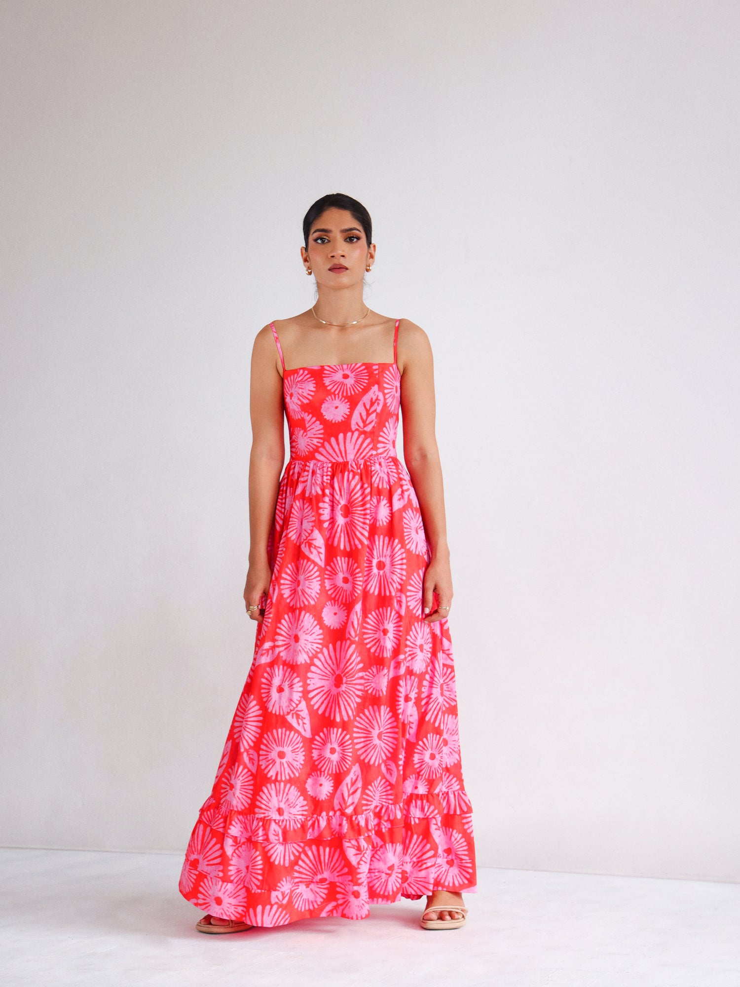 Frill Detailed Maxi Dress