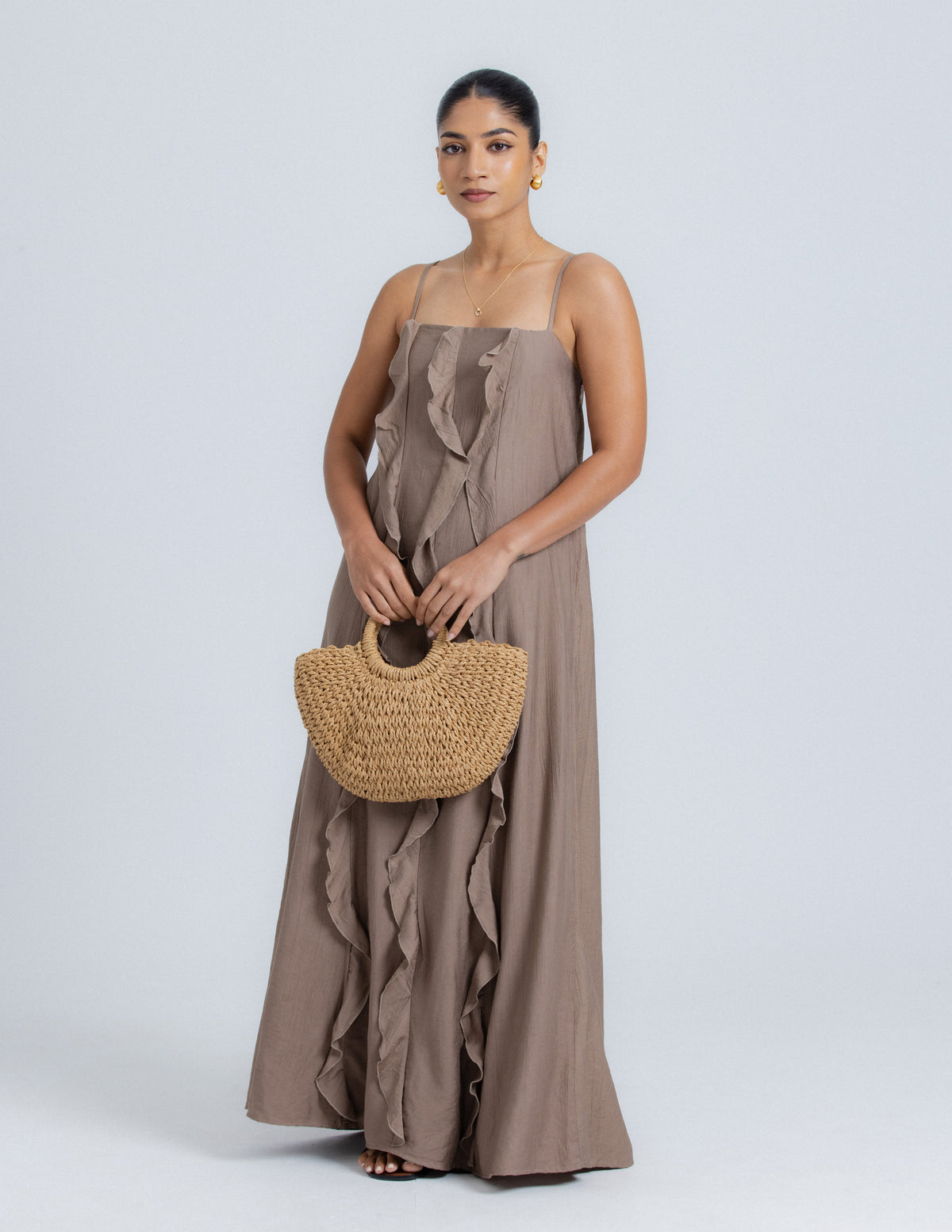 Frill Detailed Maxi Dress