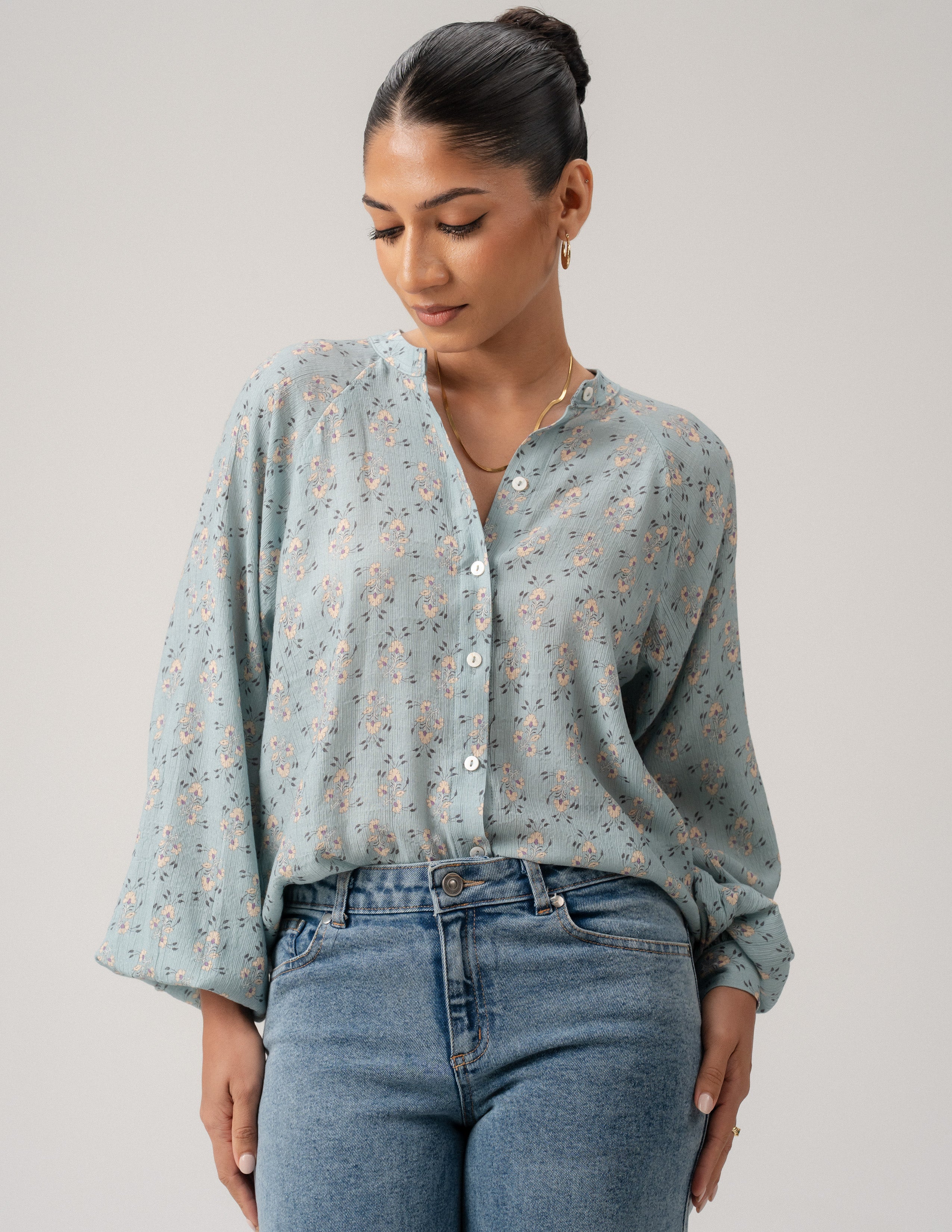 Long Sleeve Button Down Top
