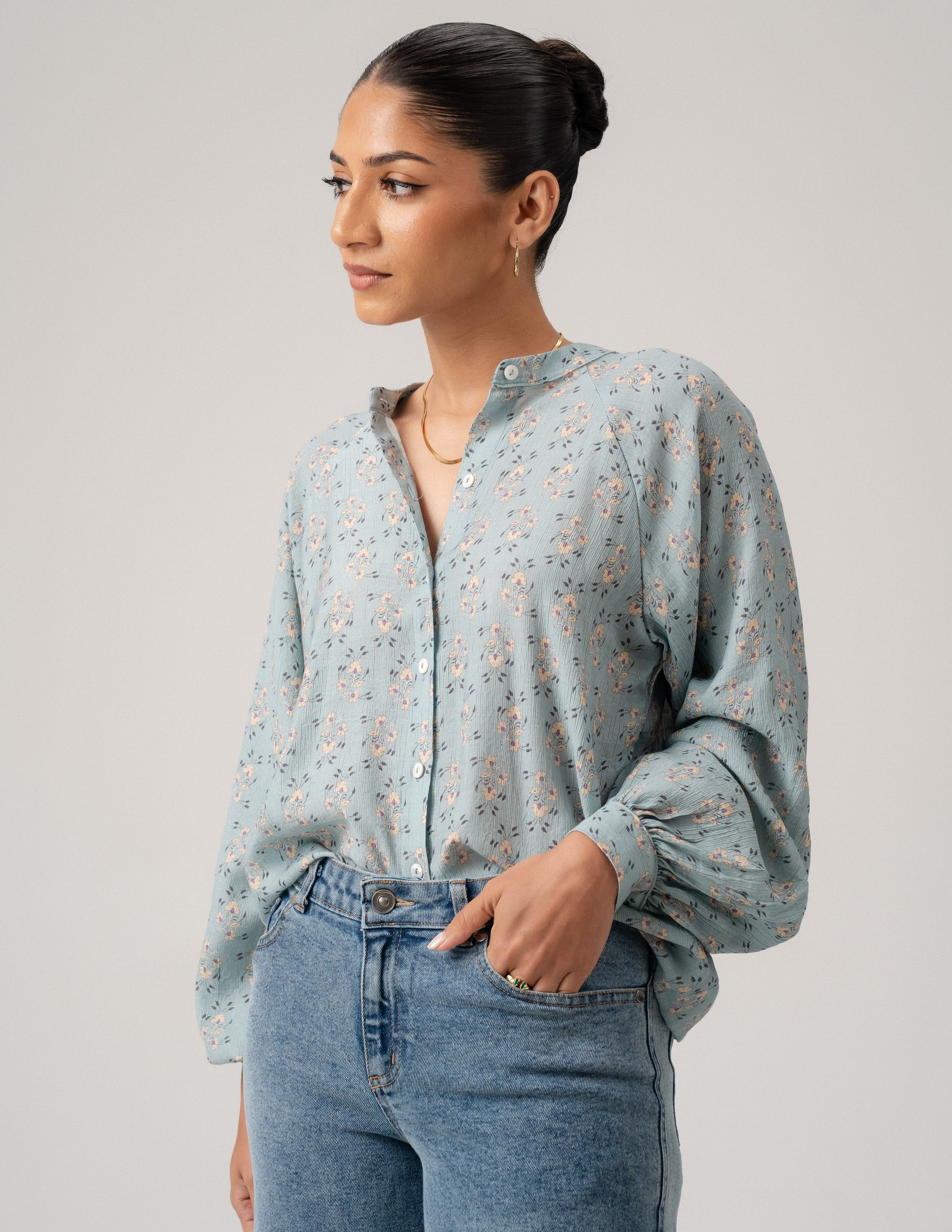 Long Sleeve Button Down Top