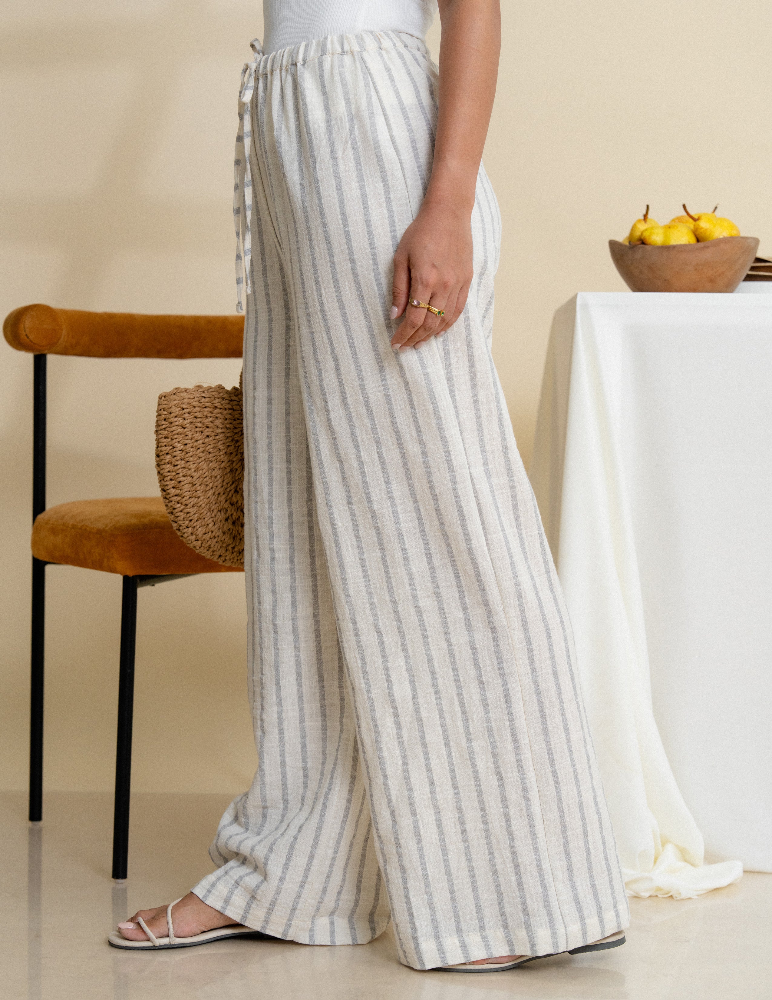 Drawstring Stripe Pant