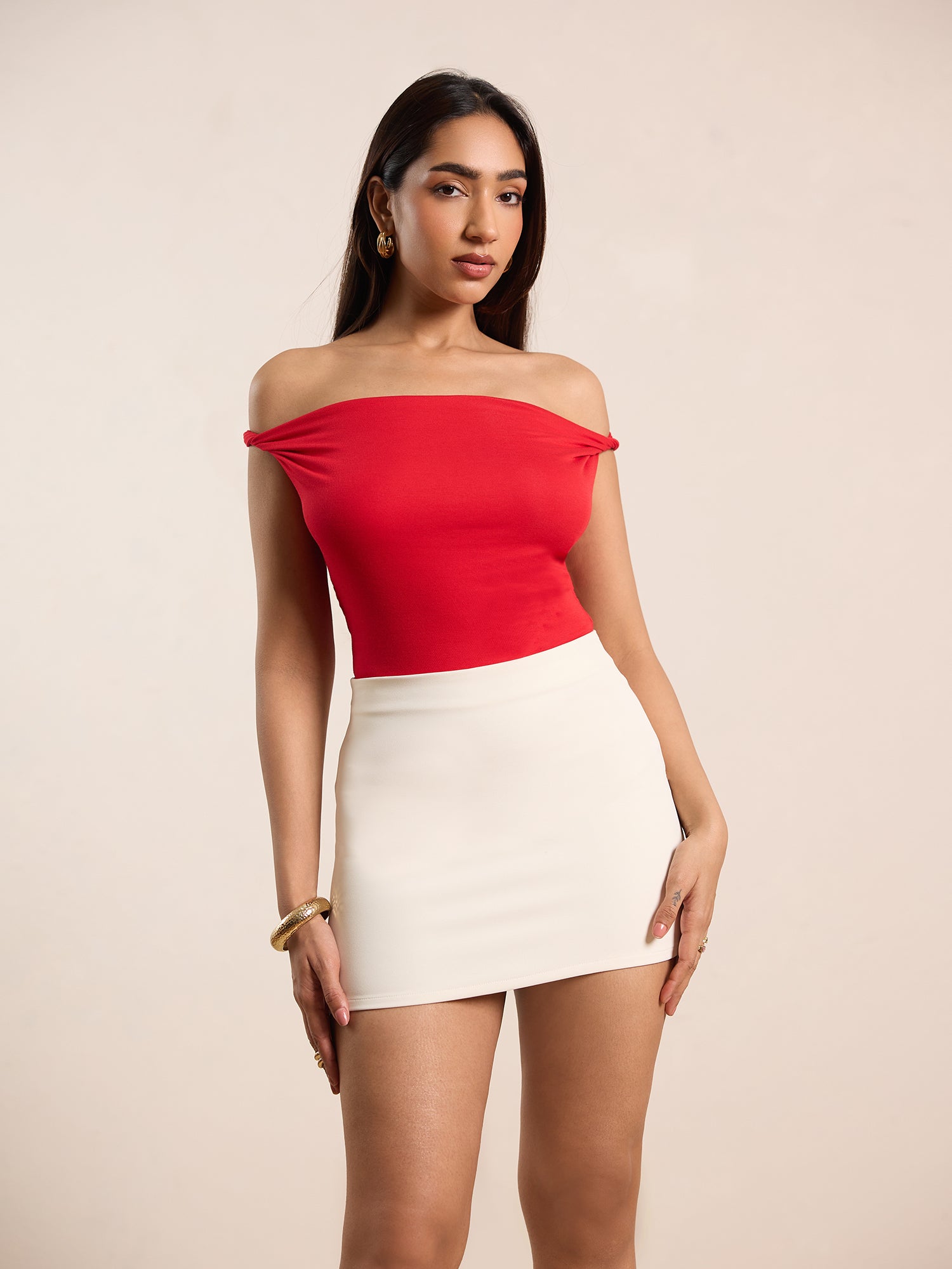 Front Cowl Back Neck Tie Up Bodysuit