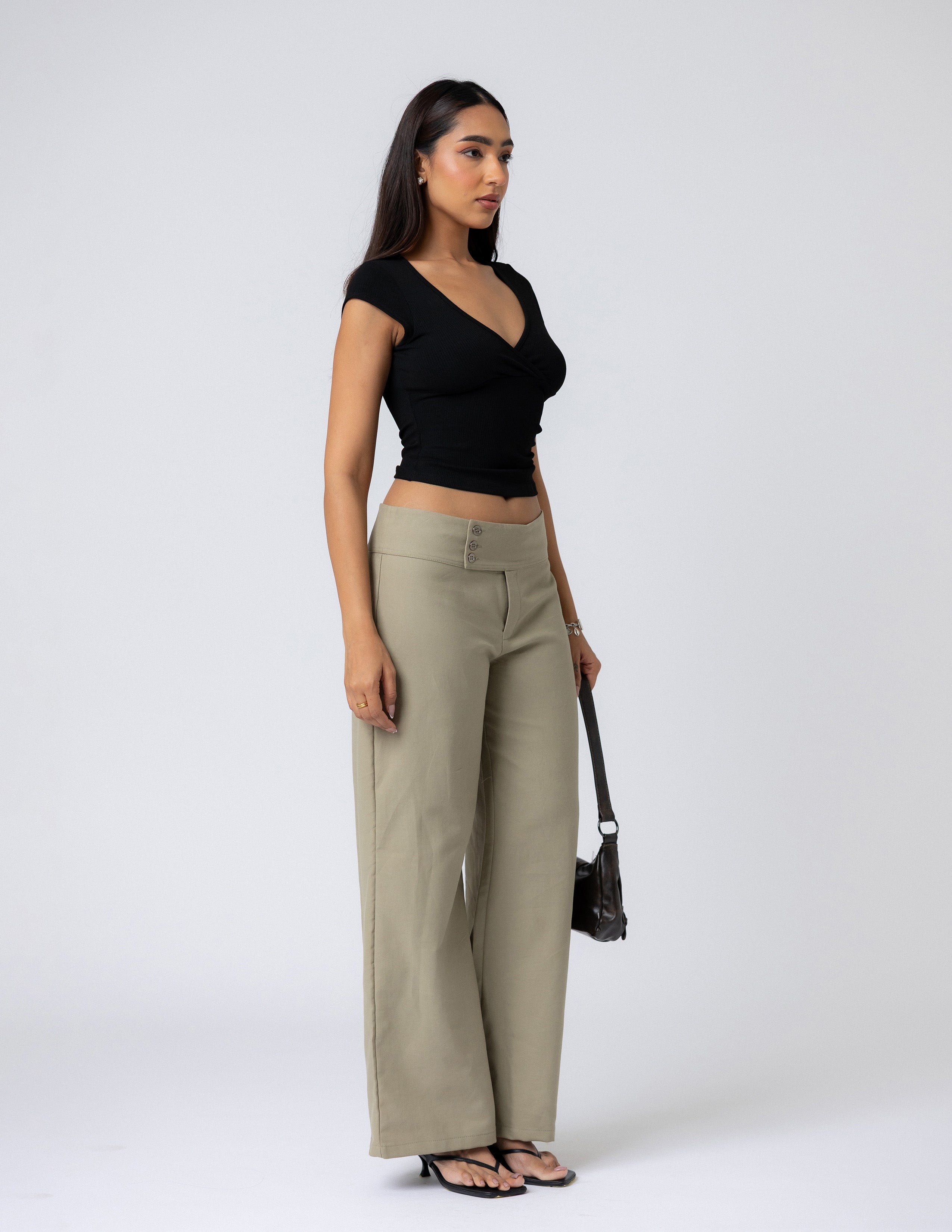 Low Waist Straight Leg Pant