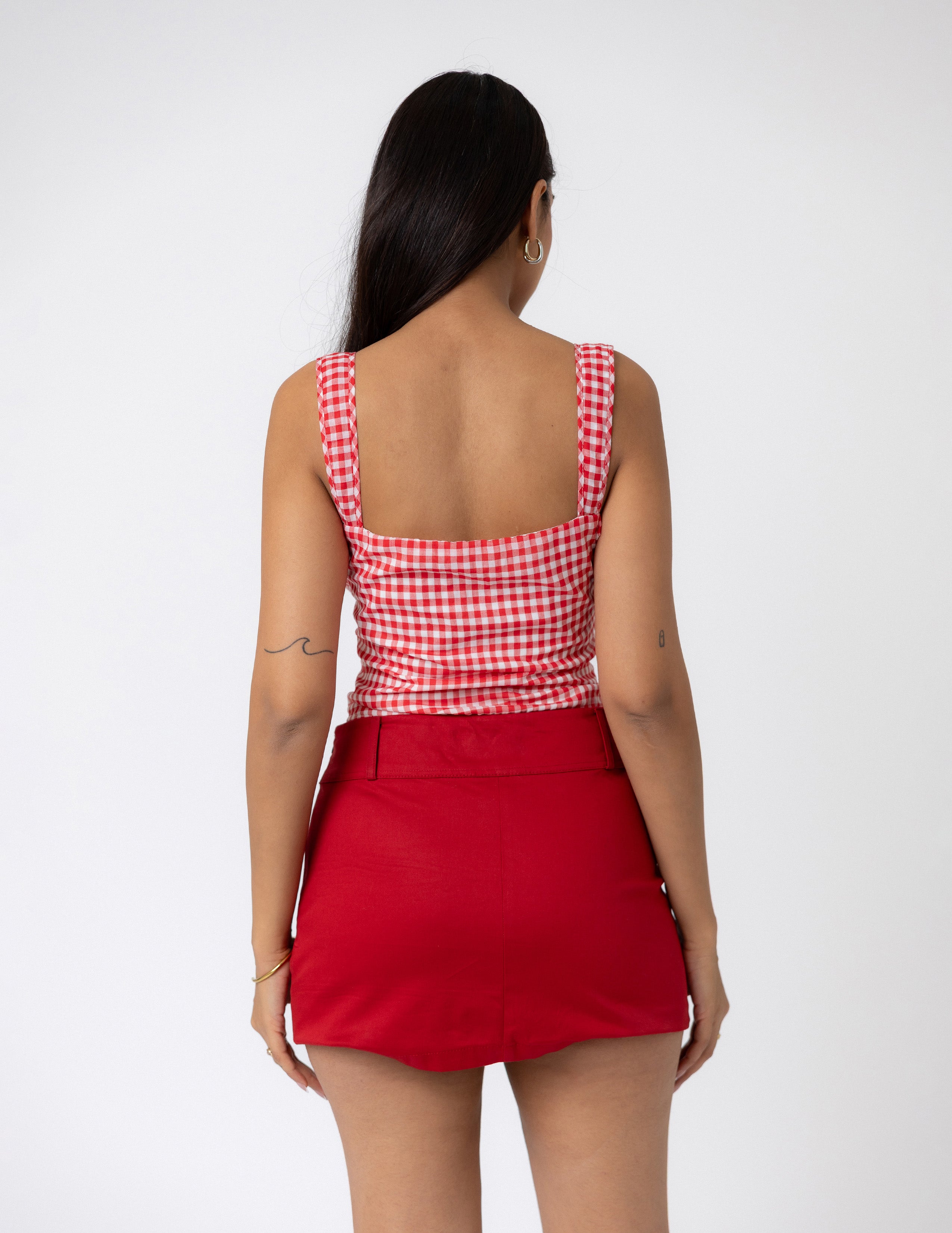 Front Tie Up Ilet Detailed Corset Top