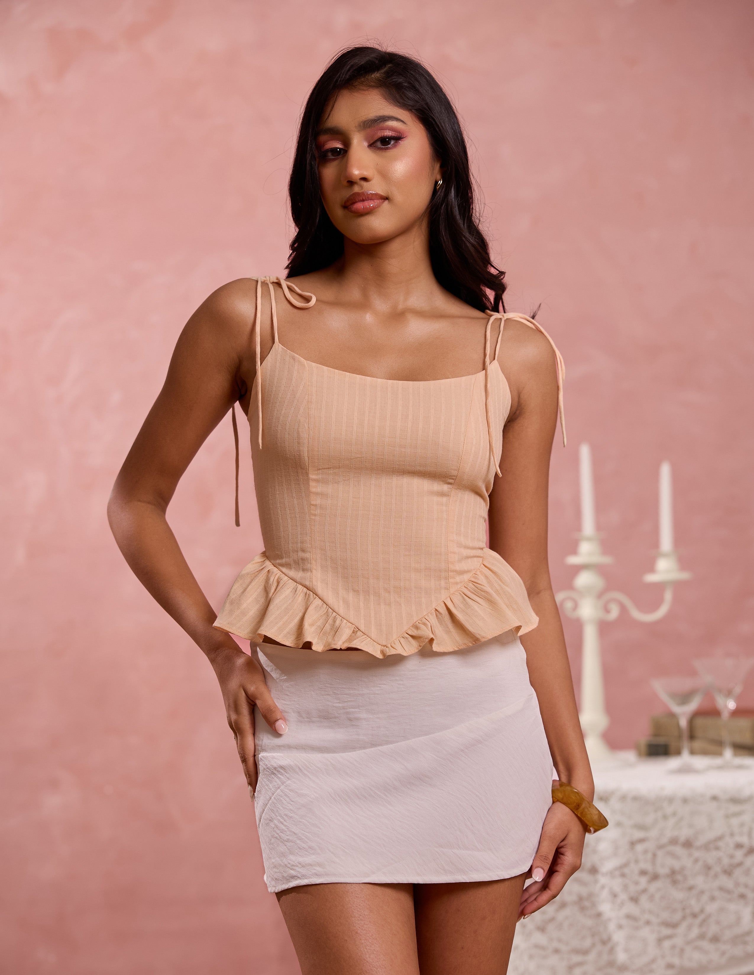 Frill Detail Corset Top