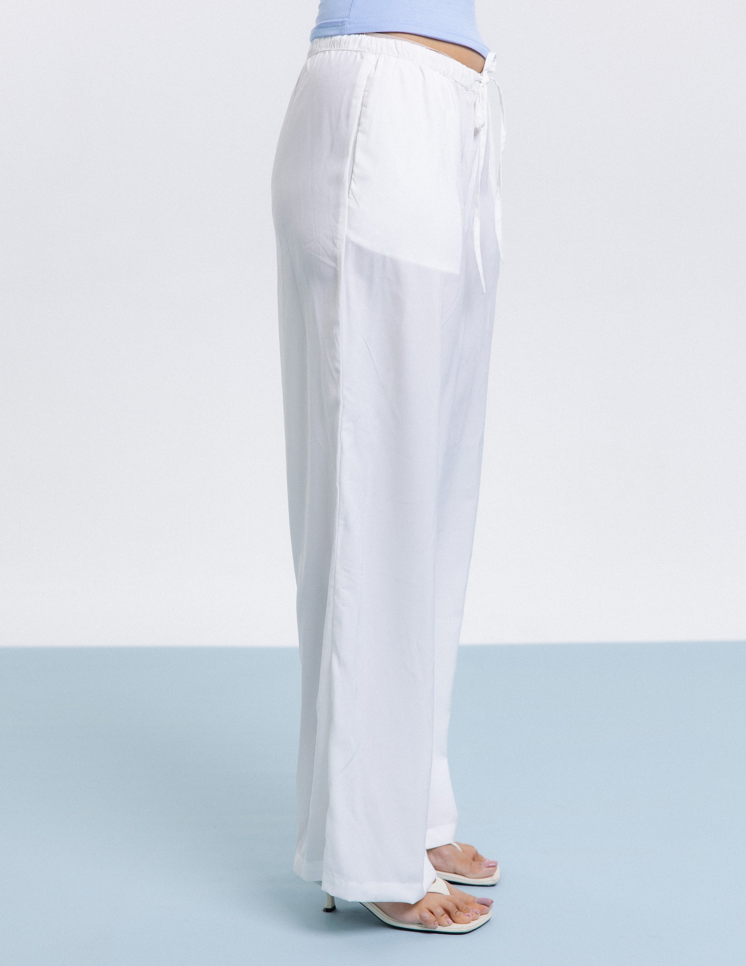 Drawstring Wide Leg Pant