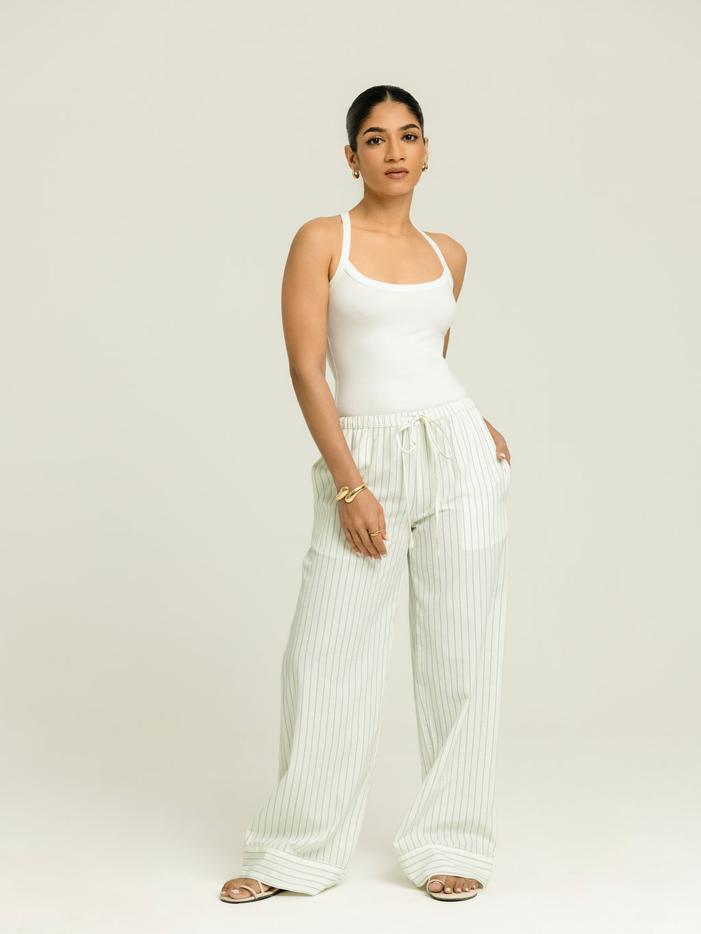 Mid Waist Drawstring Pant