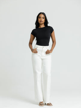 Rue High Neck Fitted Top