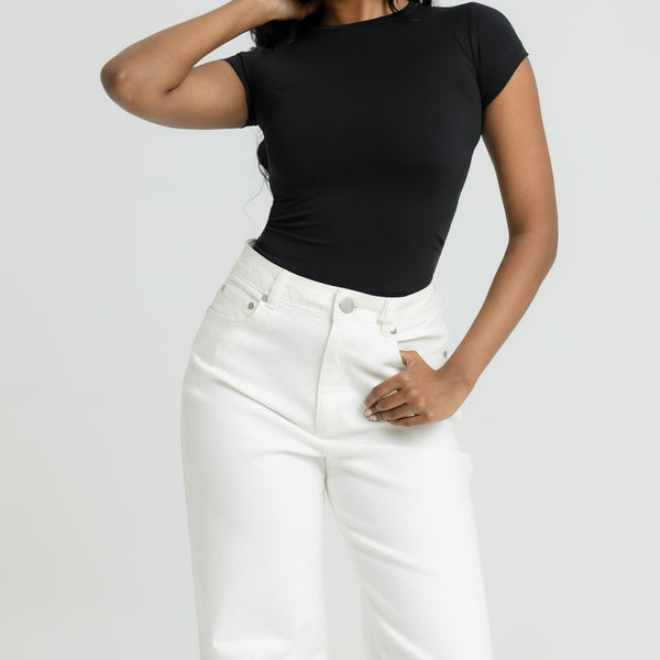Rue High Neck Fitted Top
